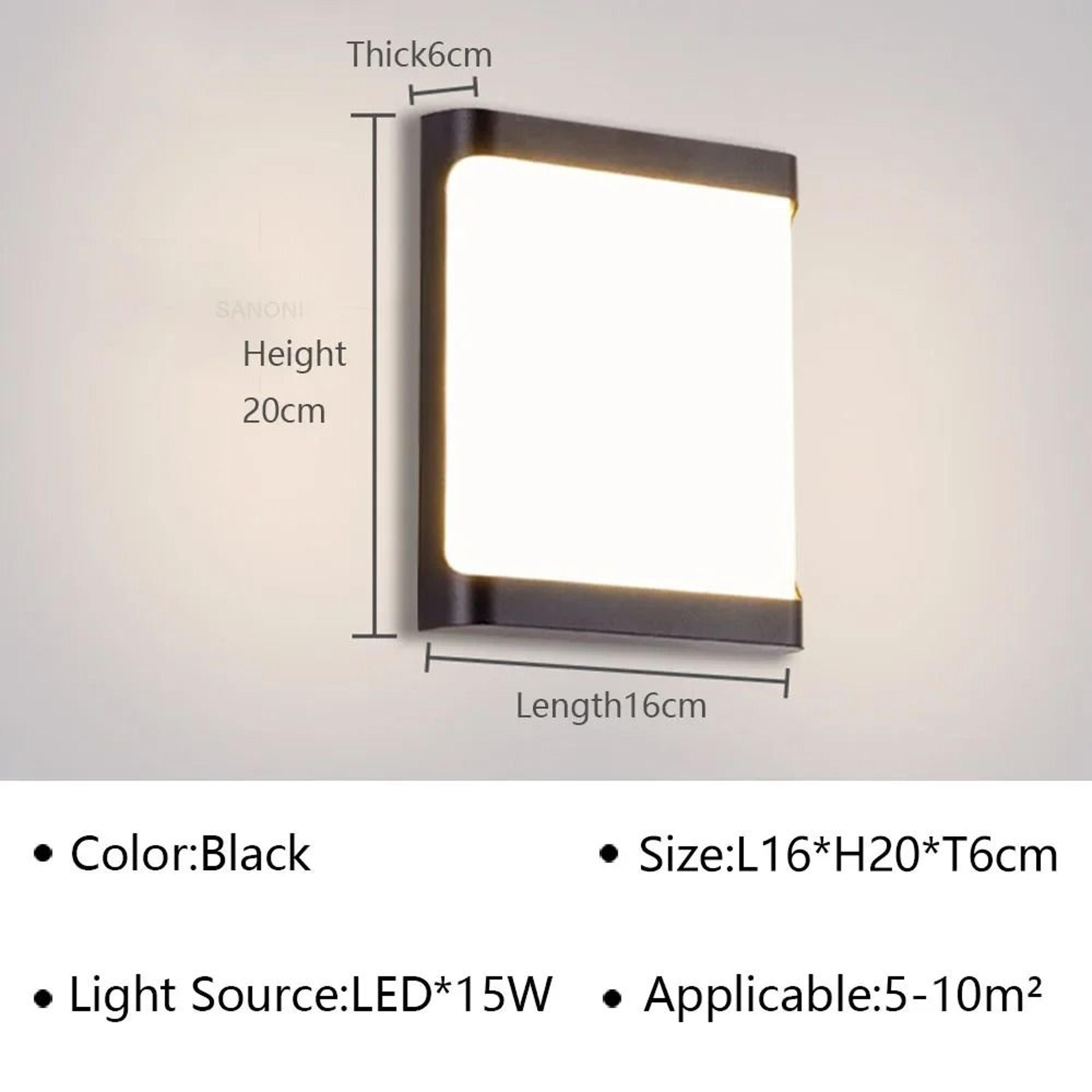 Modern Outdoor IP65 Waterproof LED Wall Lamp Exterior Sconce Fixture For Garden Balcony Entryway  A 6