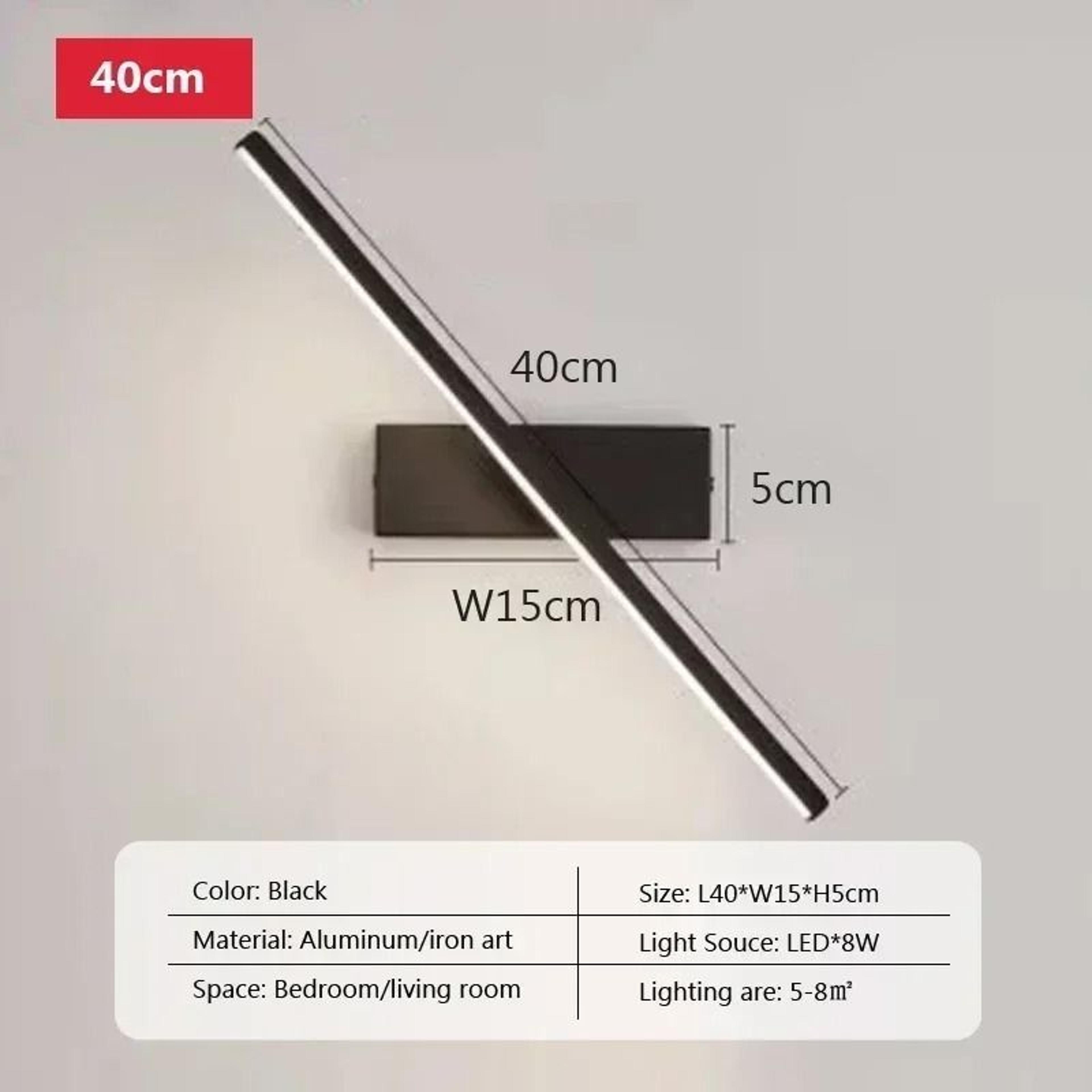 Modern Retractable LED Bathroom Mirror Light Extendable Vanity Wall Sconce In Black  White 9