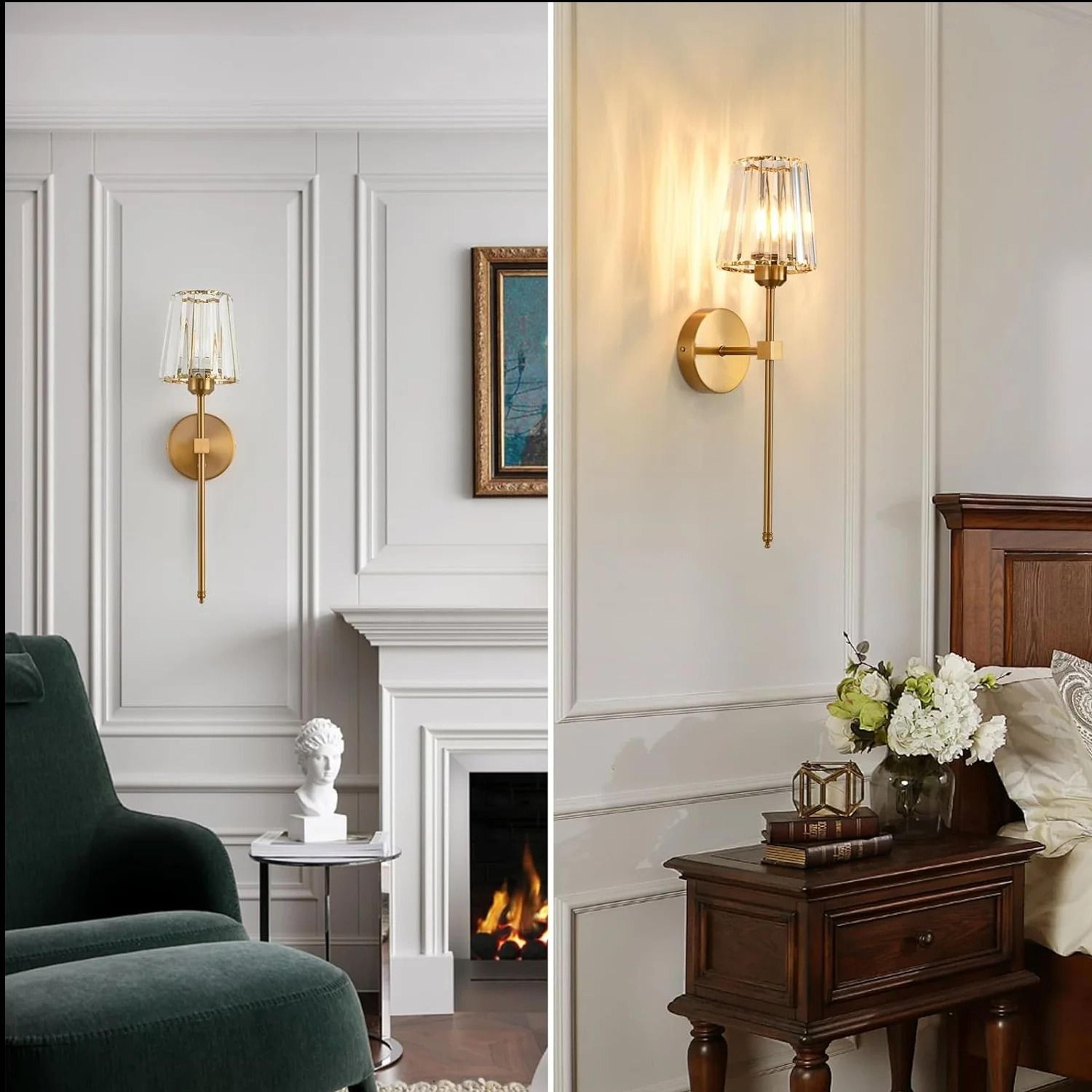 Modern Crystal Wall Light Nordic Glass LED Sconce For Bedroom Living Room  Dining Room 4