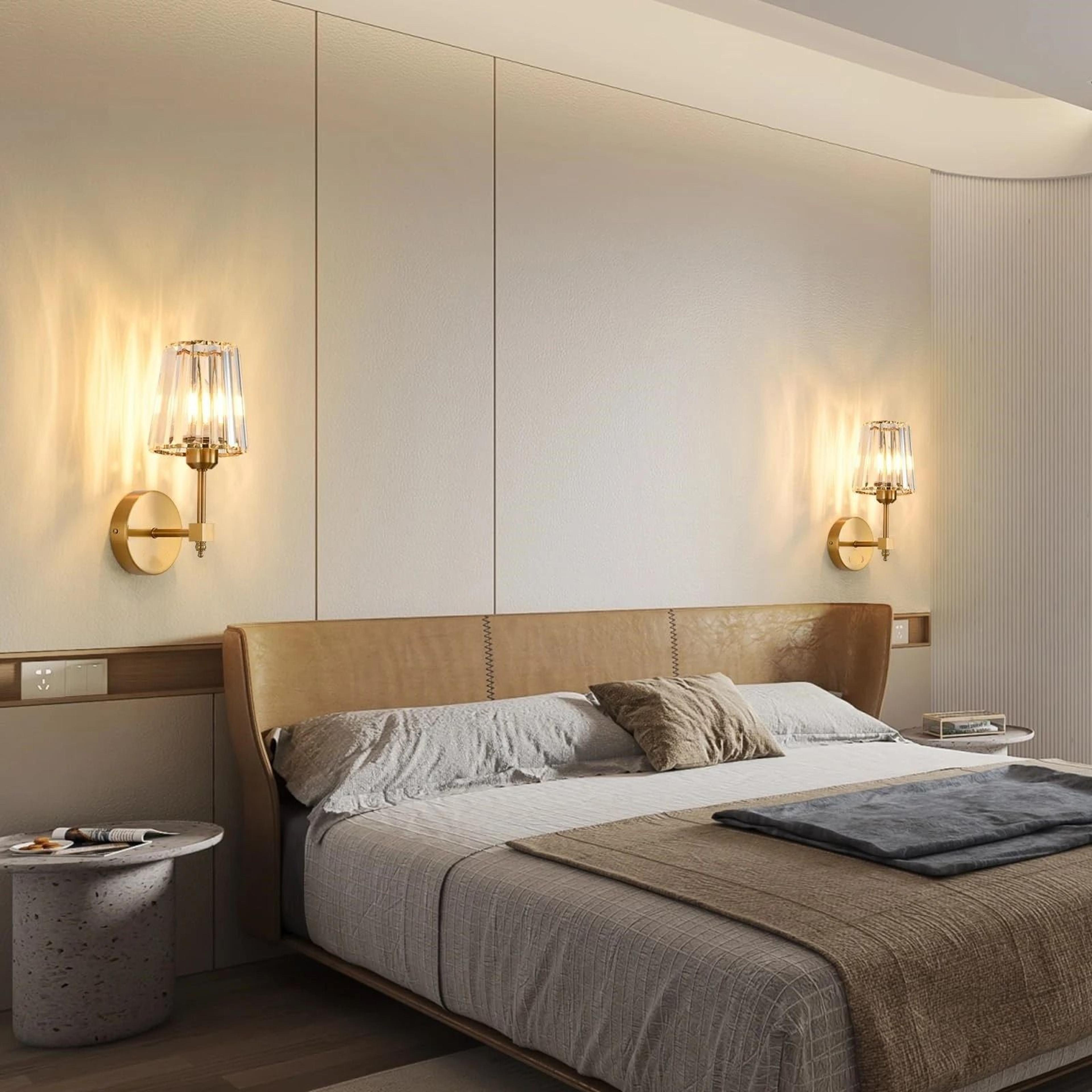 Modern Crystal Wall Light Nordic Glass LED Sconce For Bedroom Living Room  Dining Room 3