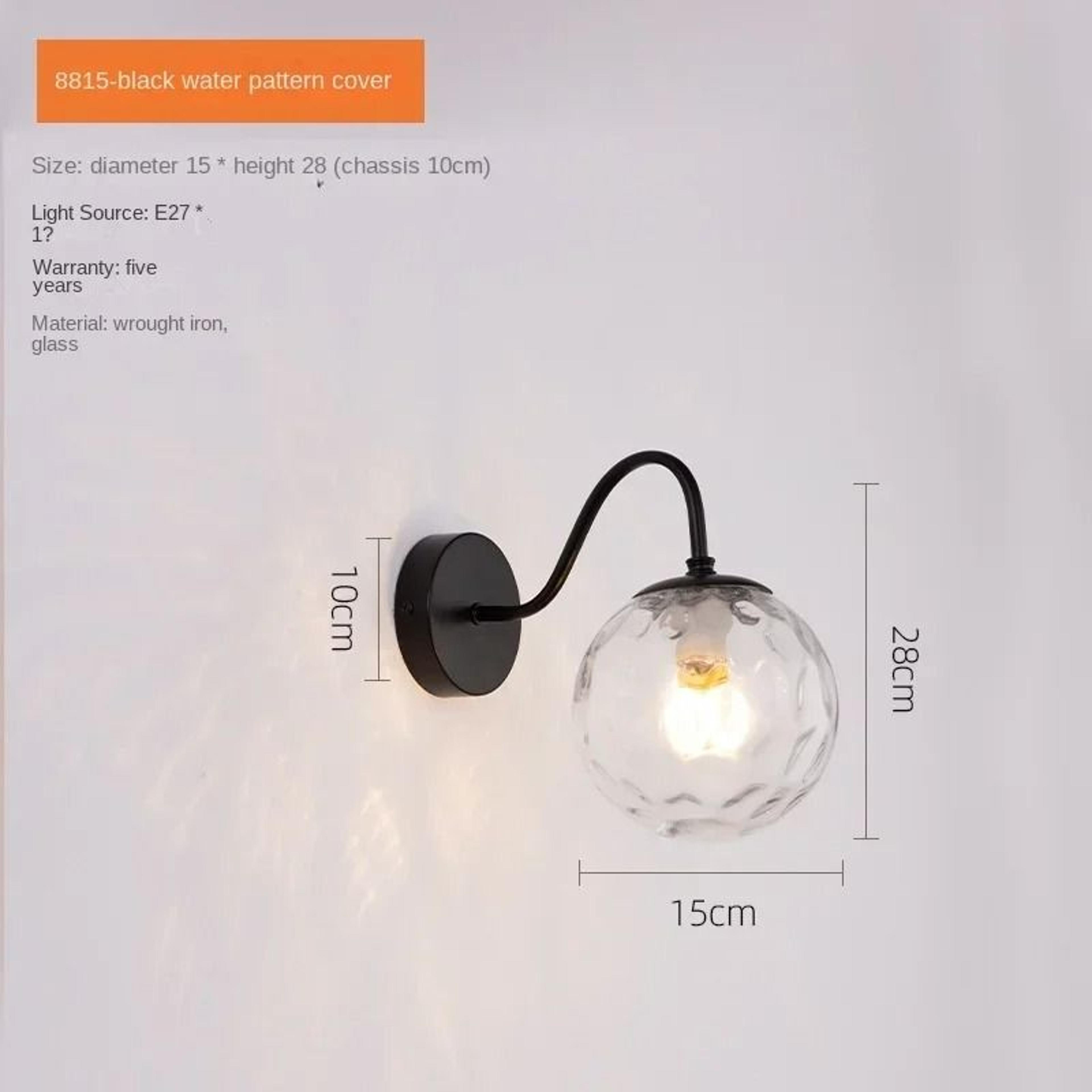 Modern LED Glass Ball Wall Lamp Gold Sconce For Bedroom Living Room  Corridor 8