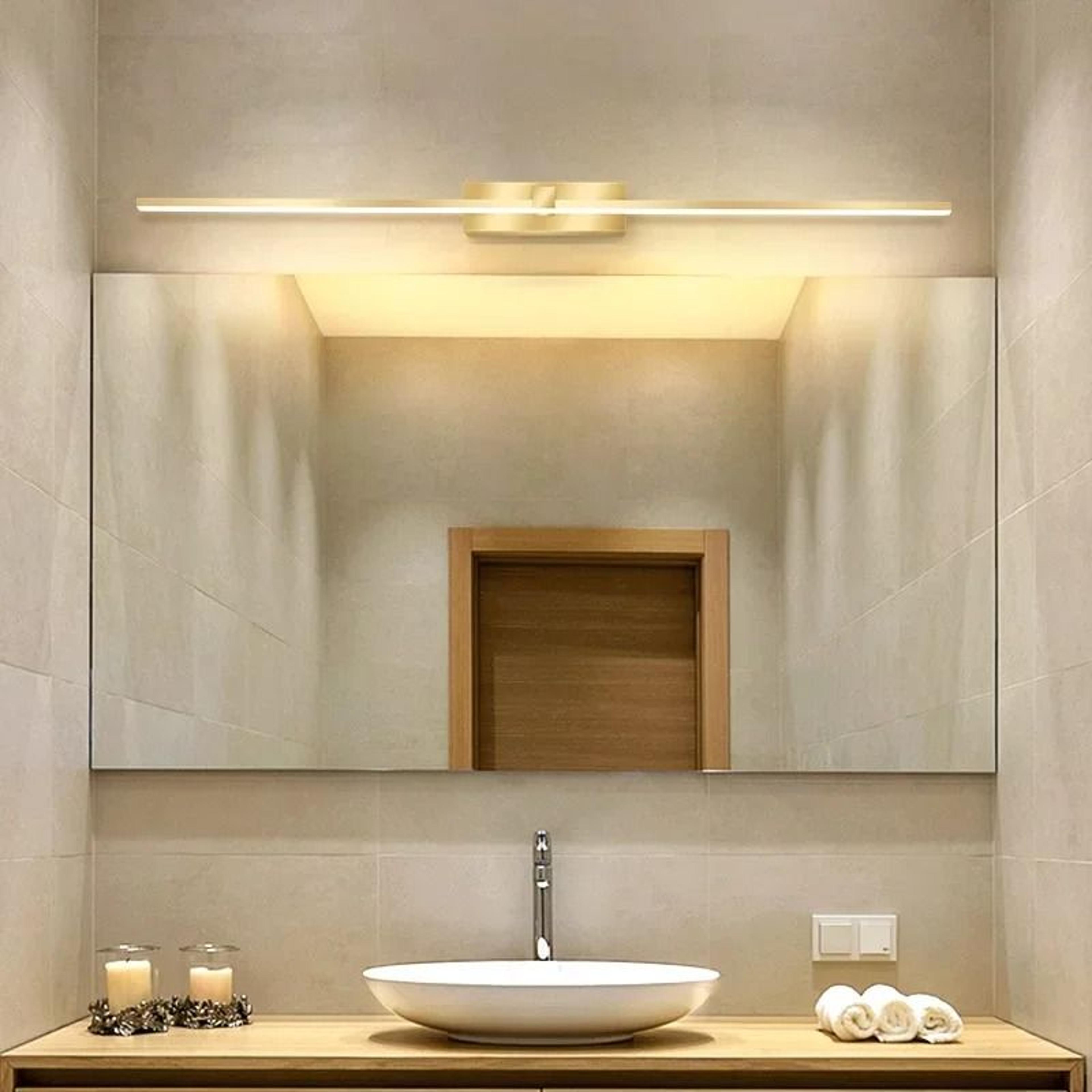 Modern 3Color LED Bathroom Mirror Wall Light Aluminum Linear Vanity Sconce Hardware 3