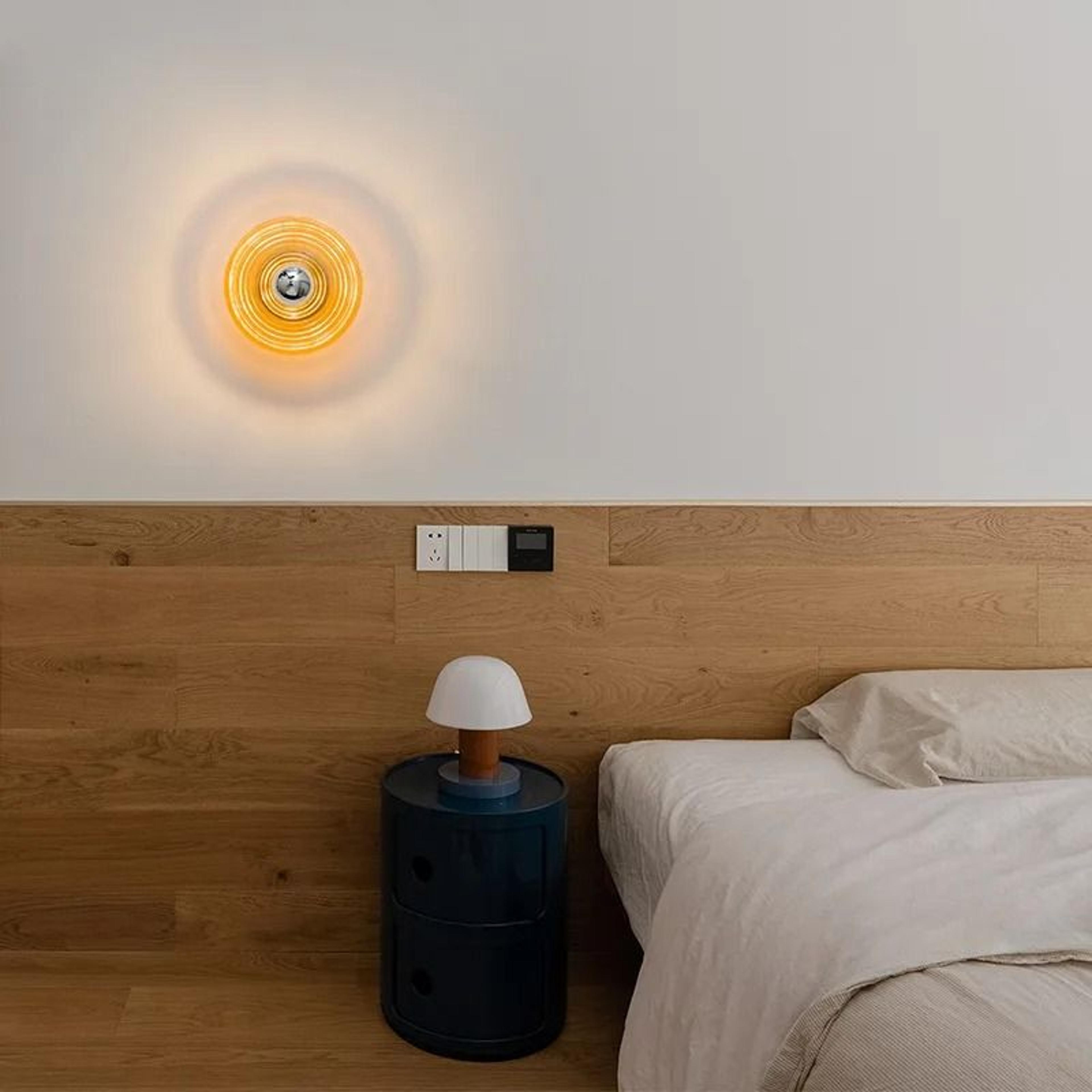 Nordic LED Water Ripple Glass Wall Lamp Ambient Backdrop Sconce For Bedroom Living Room  Study 1