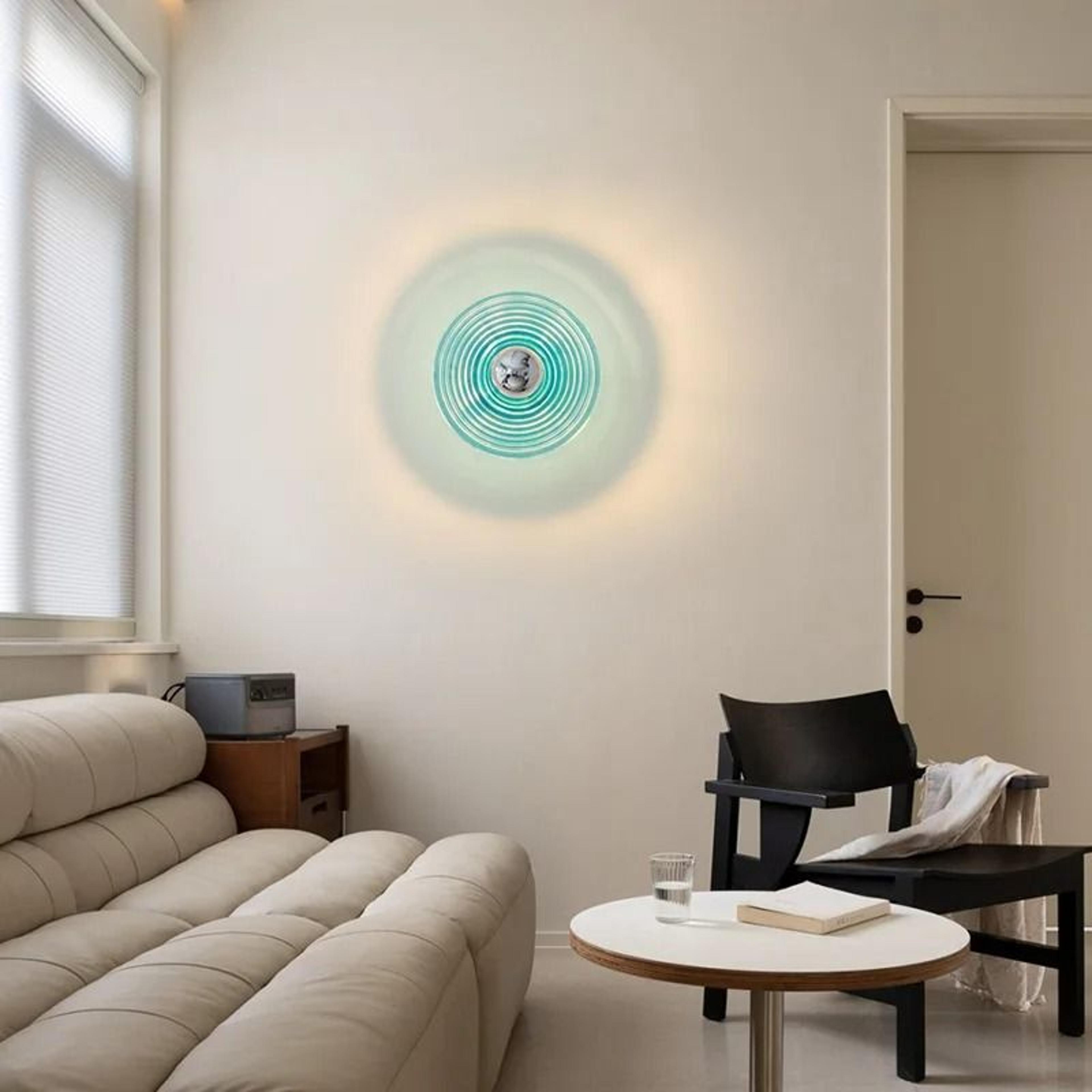 Nordic LED Water Ripple Glass Wall Lamp Ambient Backdrop Sconce For Bedroom Living Room  Study 2