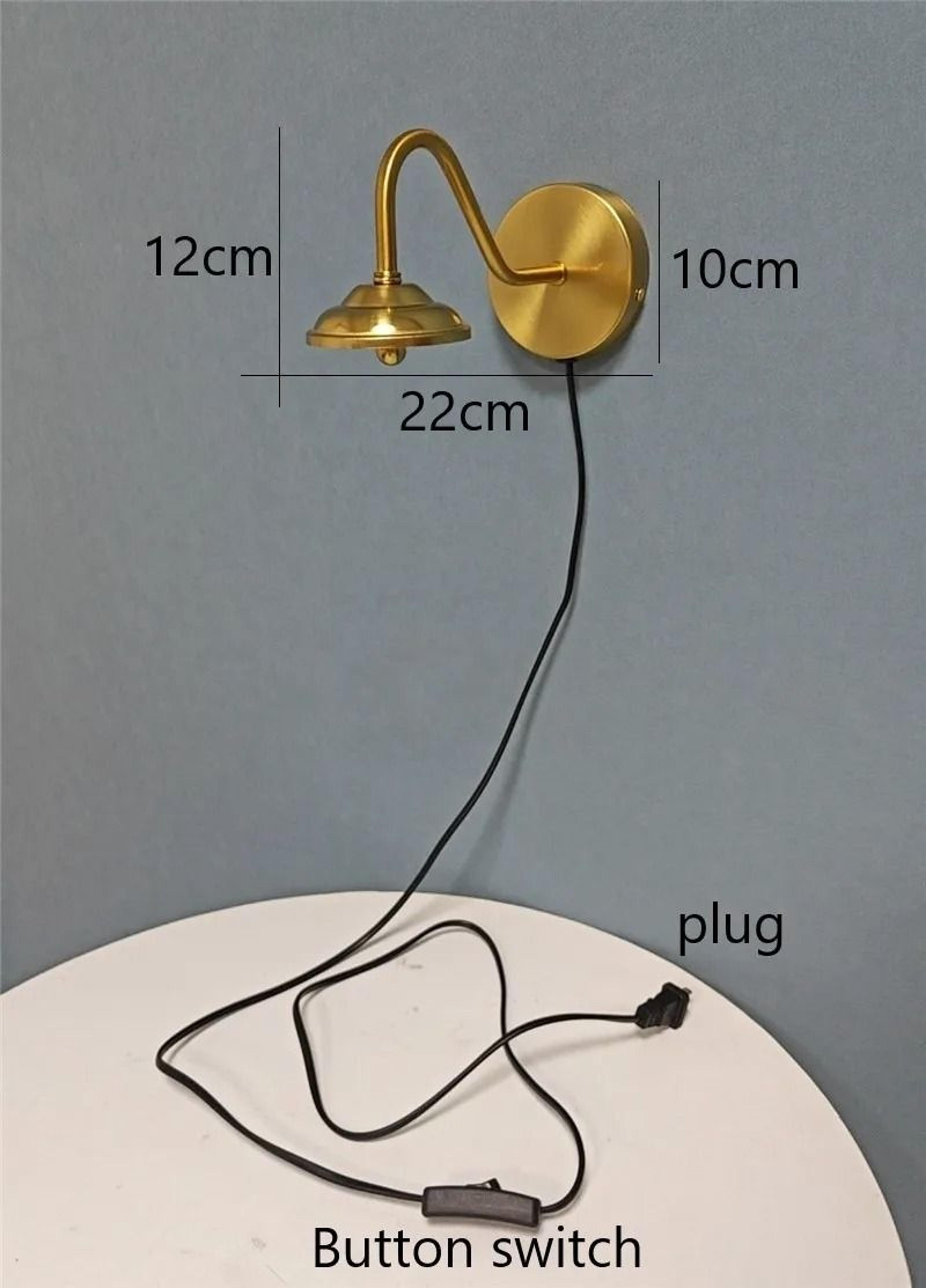 Modern Golden Curved LED Wall Lamp Nordic Wall Sconce With Plug  Switch For Bedroom Bedside 7
