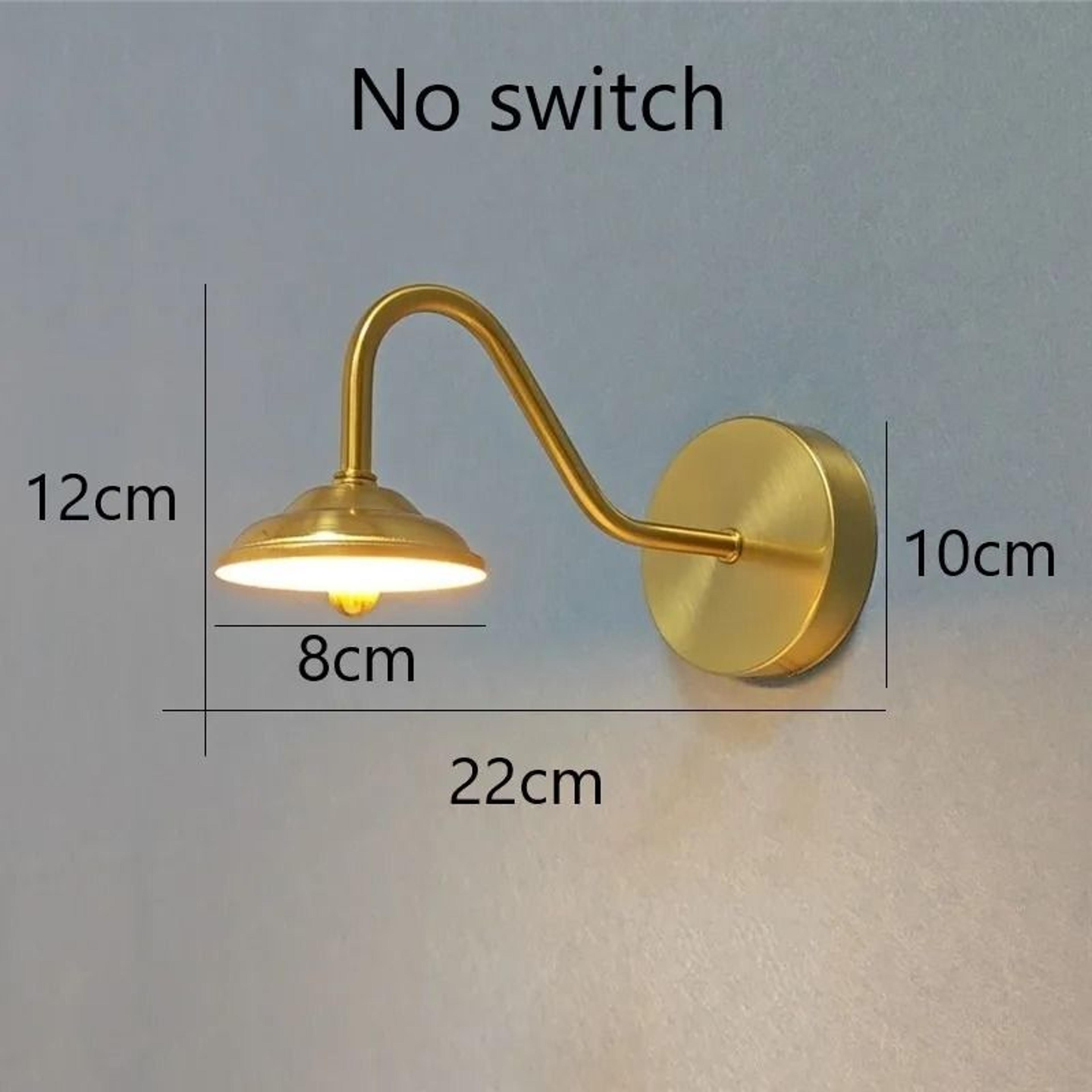 Modern Golden Curved LED Wall Lamp Nordic Wall Sconce With Plug  Switch For Bedroom Bedside 6
