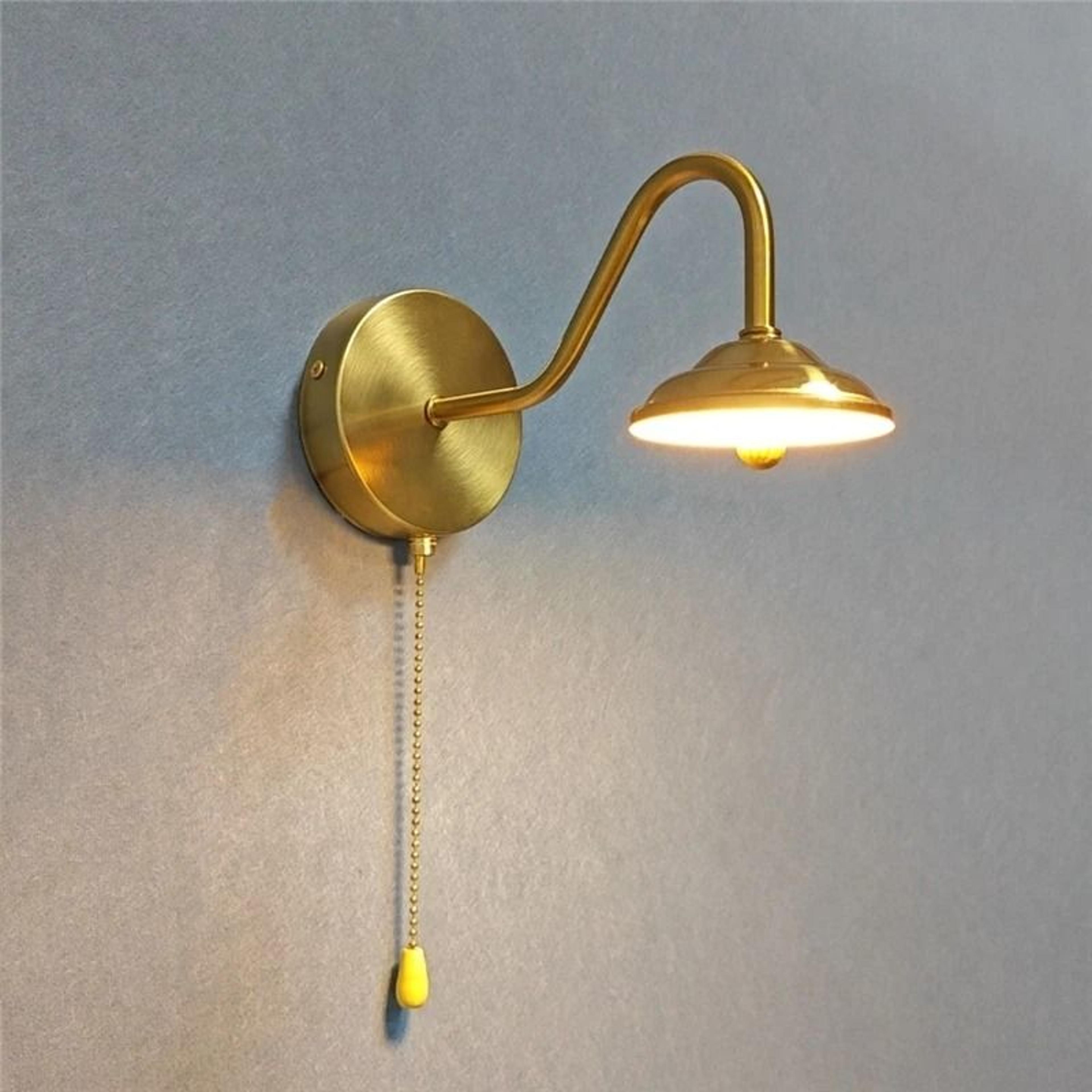 Modern Golden Curved LED Wall Lamp Nordic Wall Sconce With Plug  Switch For Bedroom Bedside 1
