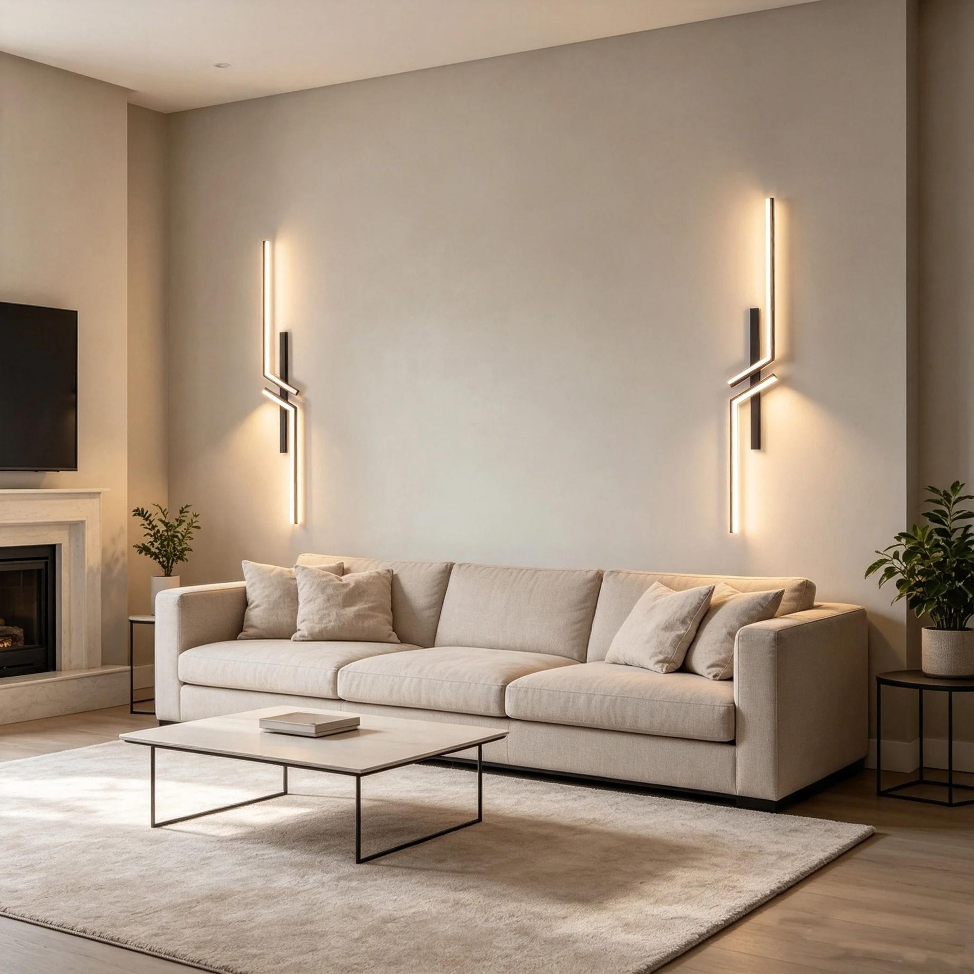 Modern Minimalist 3Color LED Wall Sconce Indoor Background Lamp For Bedroom Bedside  Living Room TV 2