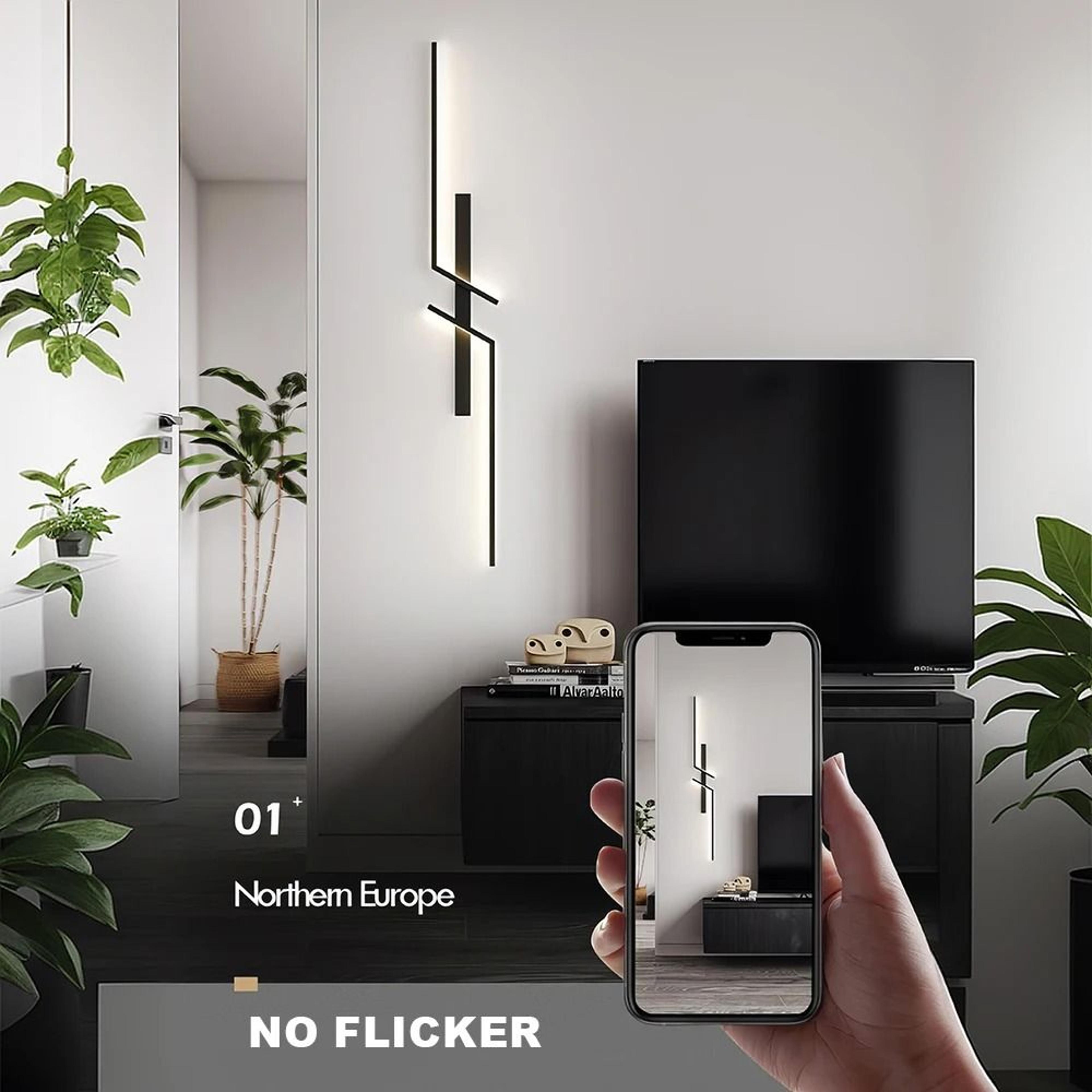 Modern Minimalist 3Color LED Wall Sconce Indoor Background Lamp For Bedroom Bedside  Living Room TV 1