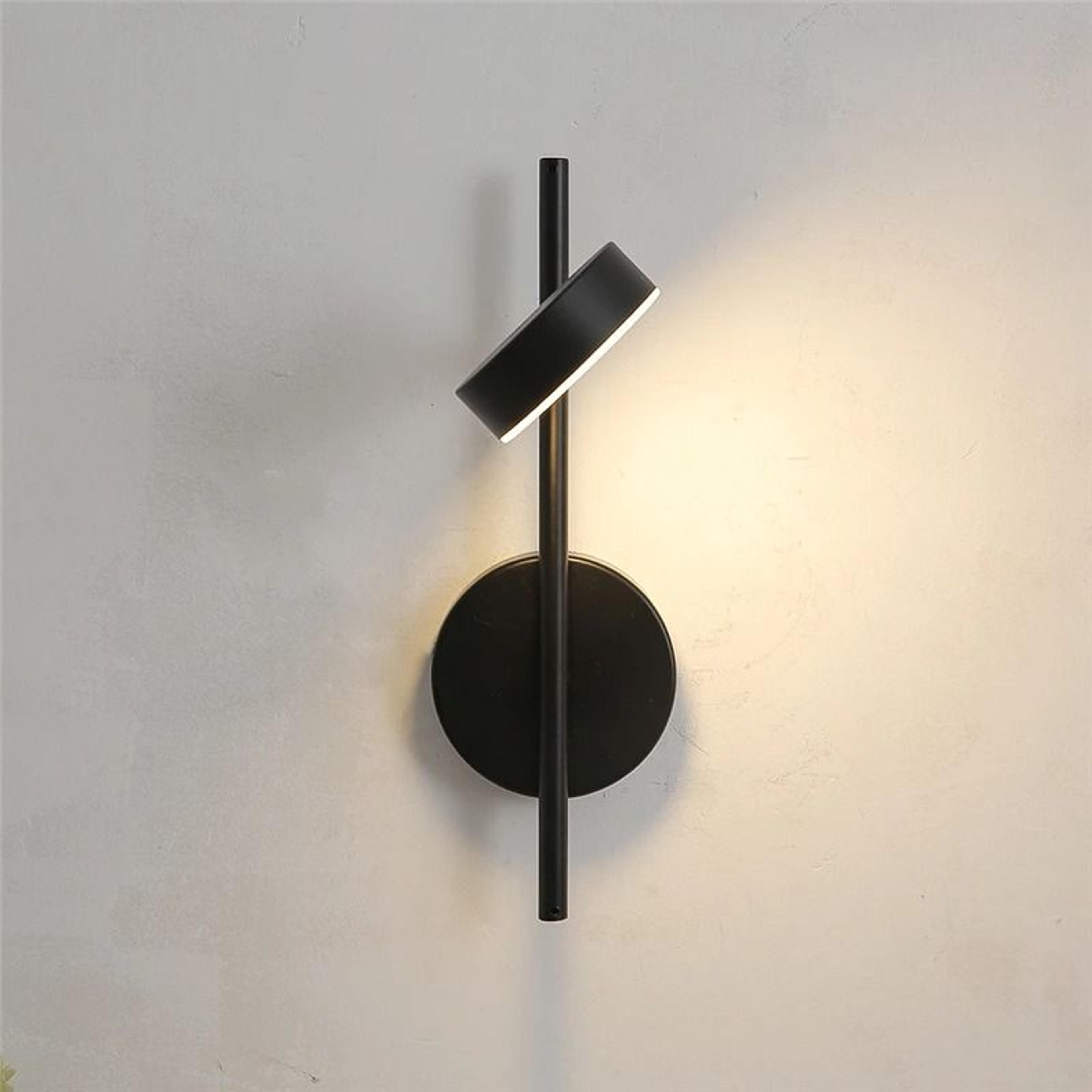 Nordic Simple Adjustable Metal LED Wall Lamp Rotatable Sconce In Gold  Black For Bedroom  Study 1