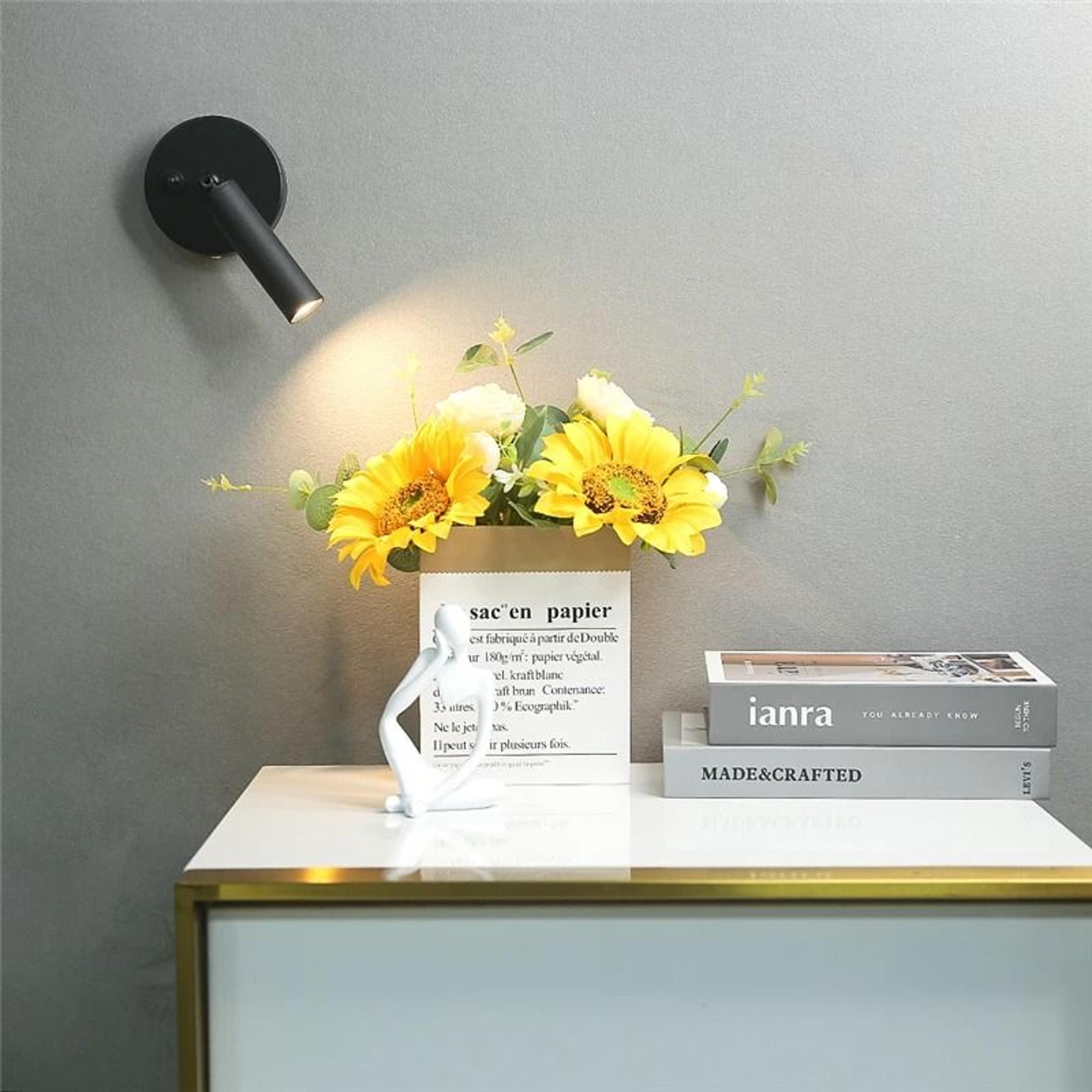 Modern Folding LED Wall Lamp With Switch Adjustable Spot Light Sconce For Bedroom Bedside  Study 4