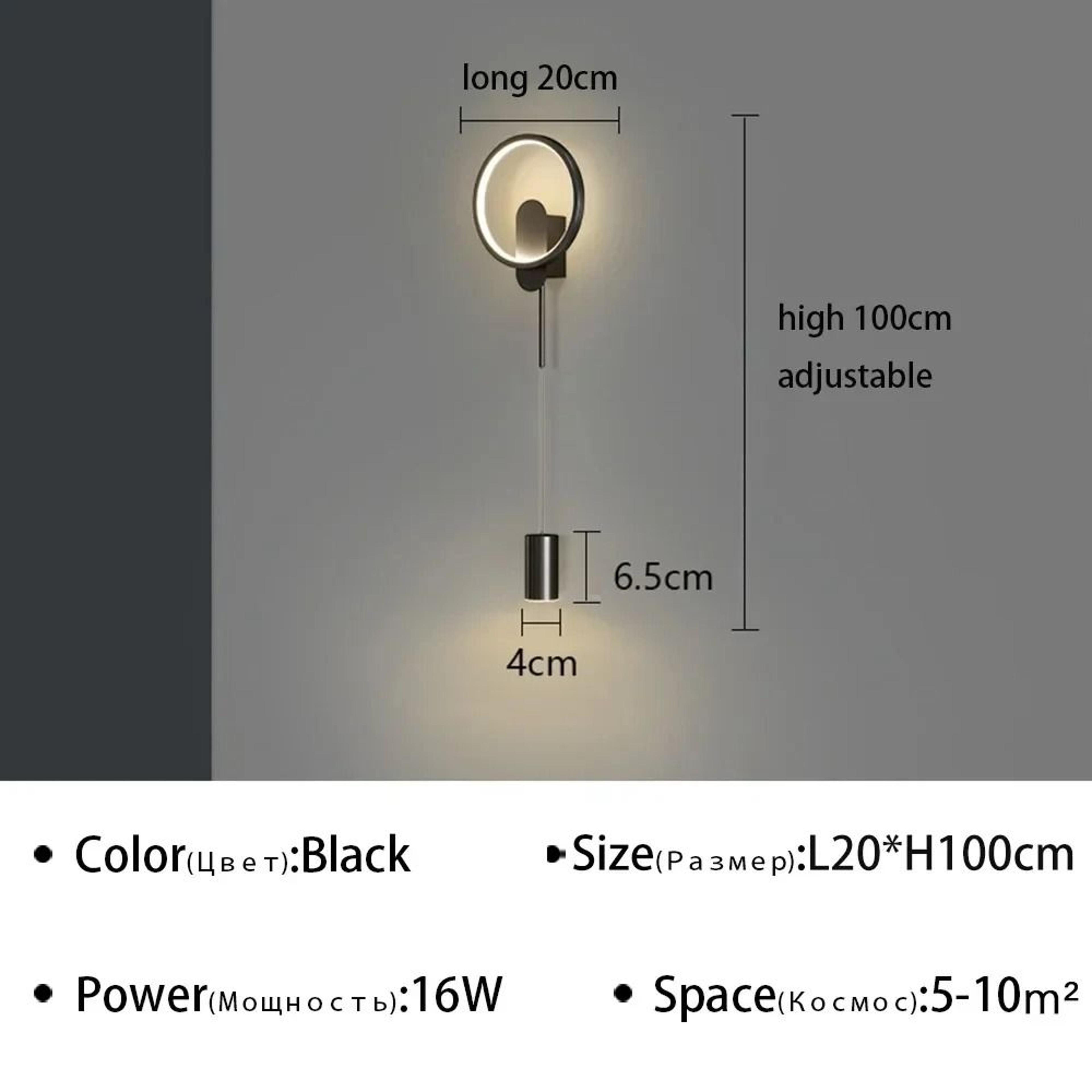 Modern Black  Gold LED Wall Lamp Nordic Architectural Sconce For Bedroom Hallway  Staircase 6
