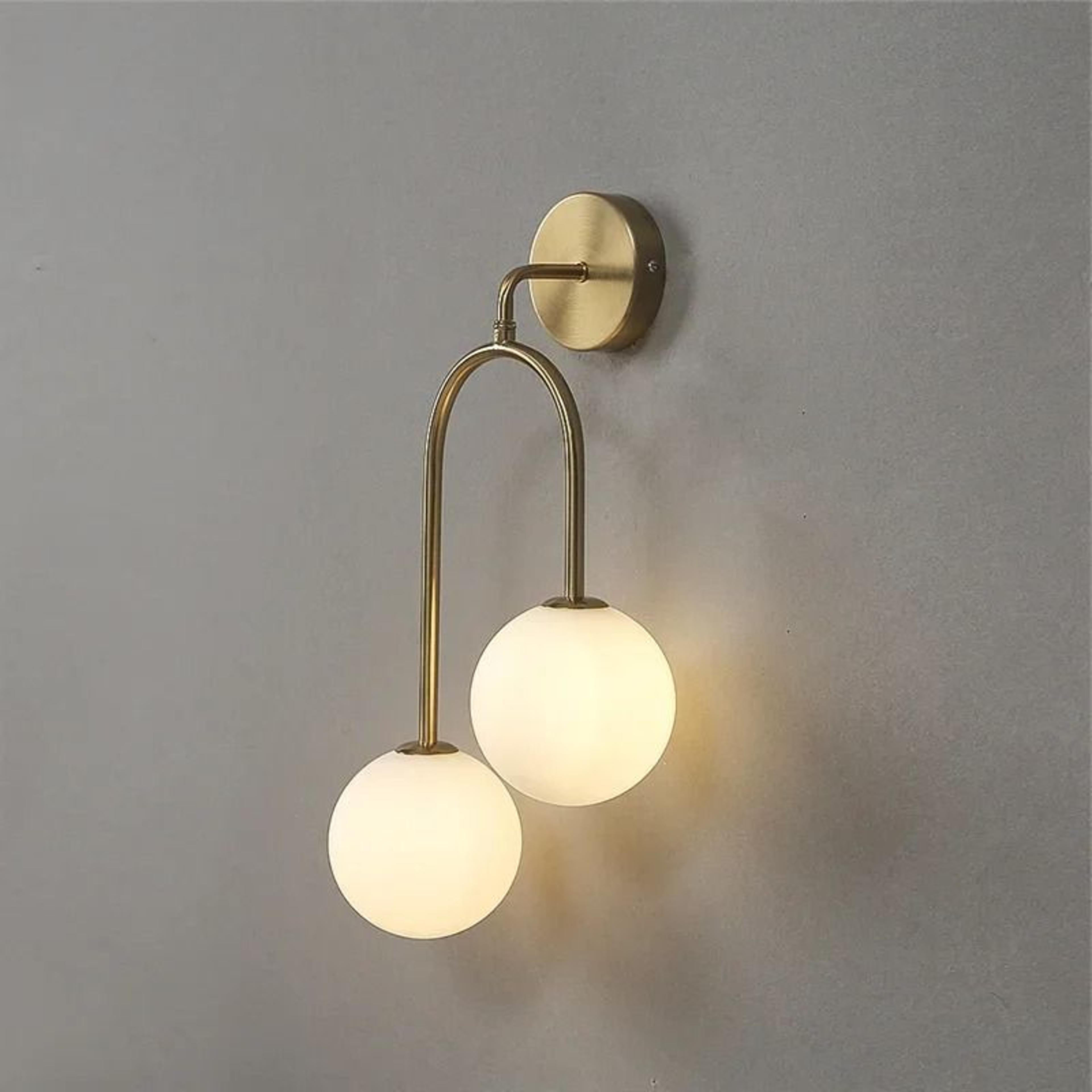 Nordic Glass Ball LED Wall Lamp Modern White Globe Bedside Sconce With G9 Bulb 8