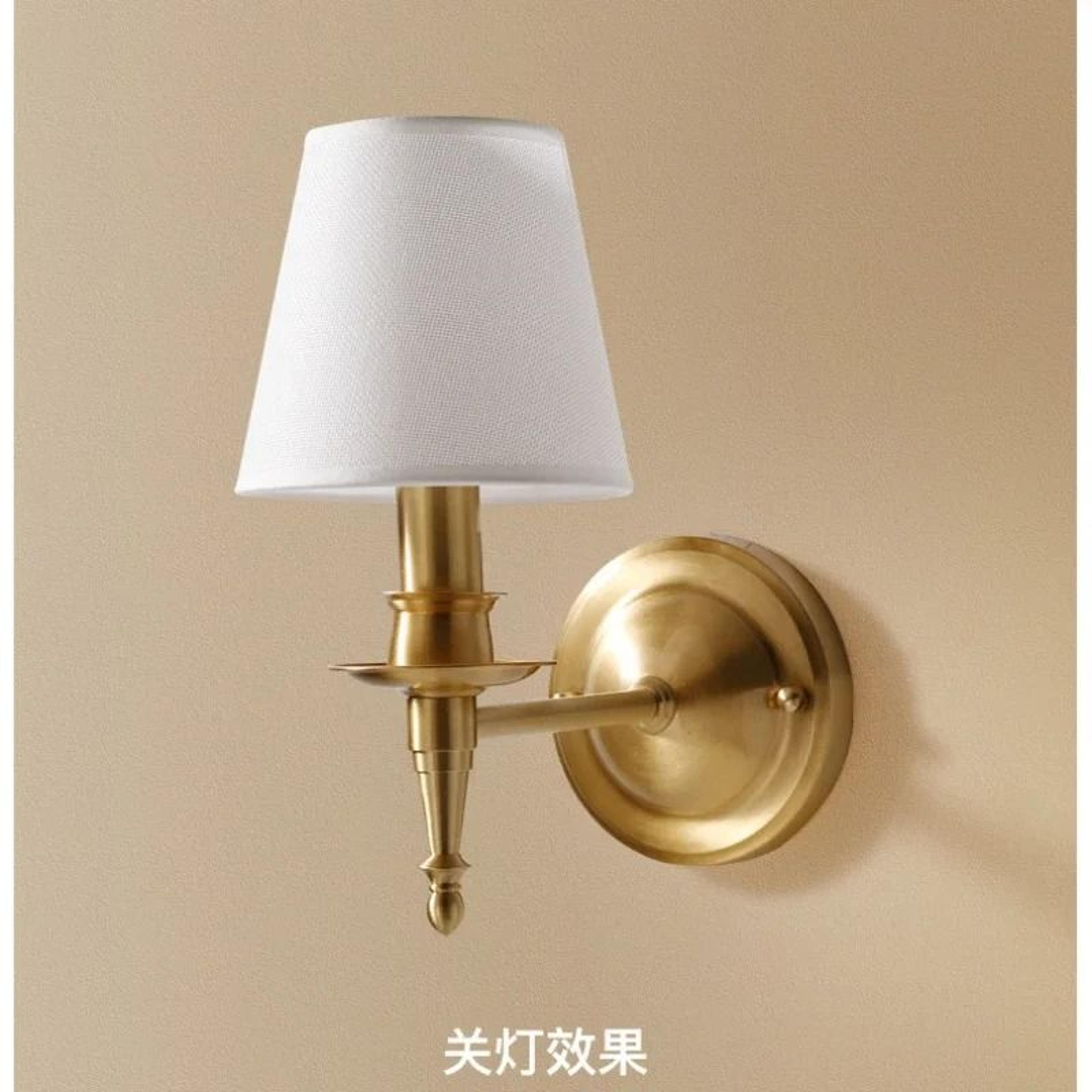 Full Copper American Modern LED Wall Lamp Solid Brass Mirror Light  Sconce For Bedroom Living Room  2