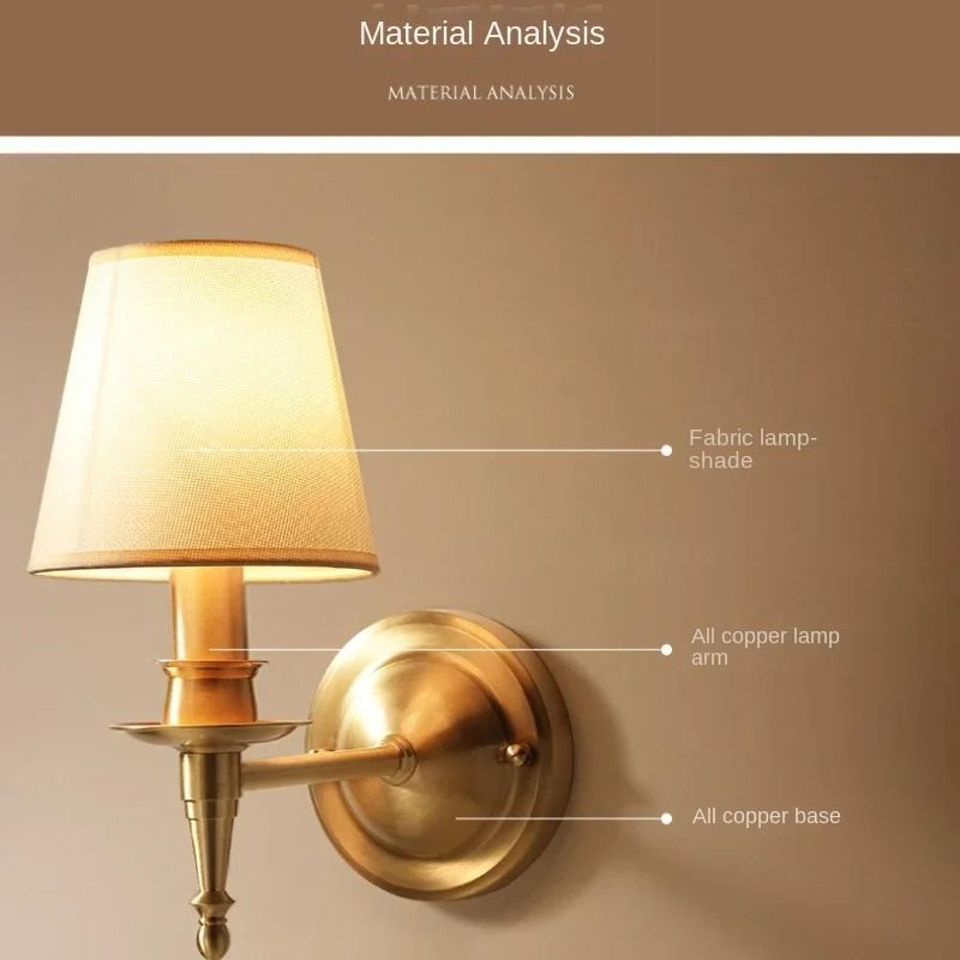 Full Copper American Modern LED Wall Lamp Solid Brass Mirror Light  Sconce For Bedroom Living Room  4
