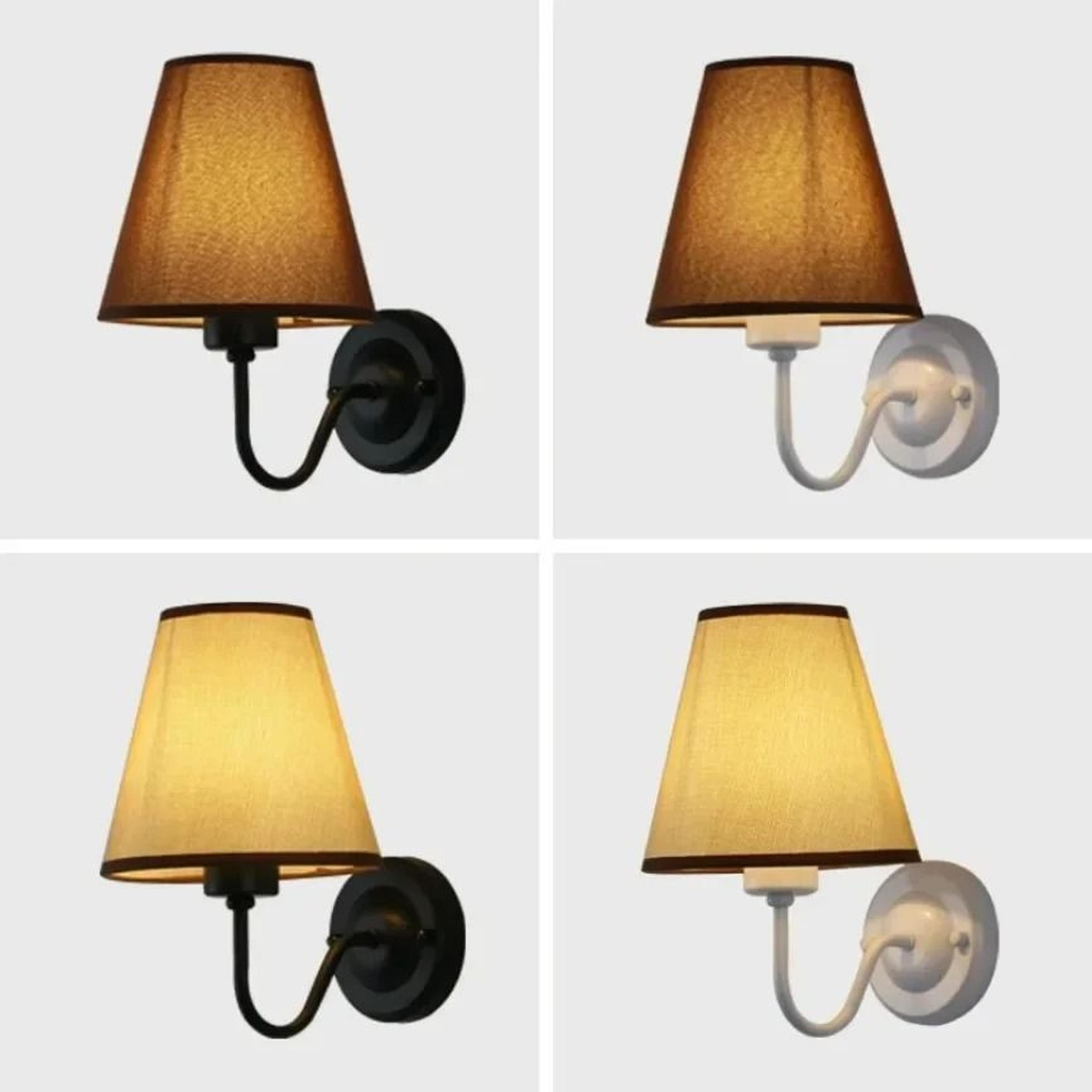 Retro Fabric Shade LED Wall Lamp Creative E27 Sconce For Bedroom Bedside Living Room  Hotel Decor 4