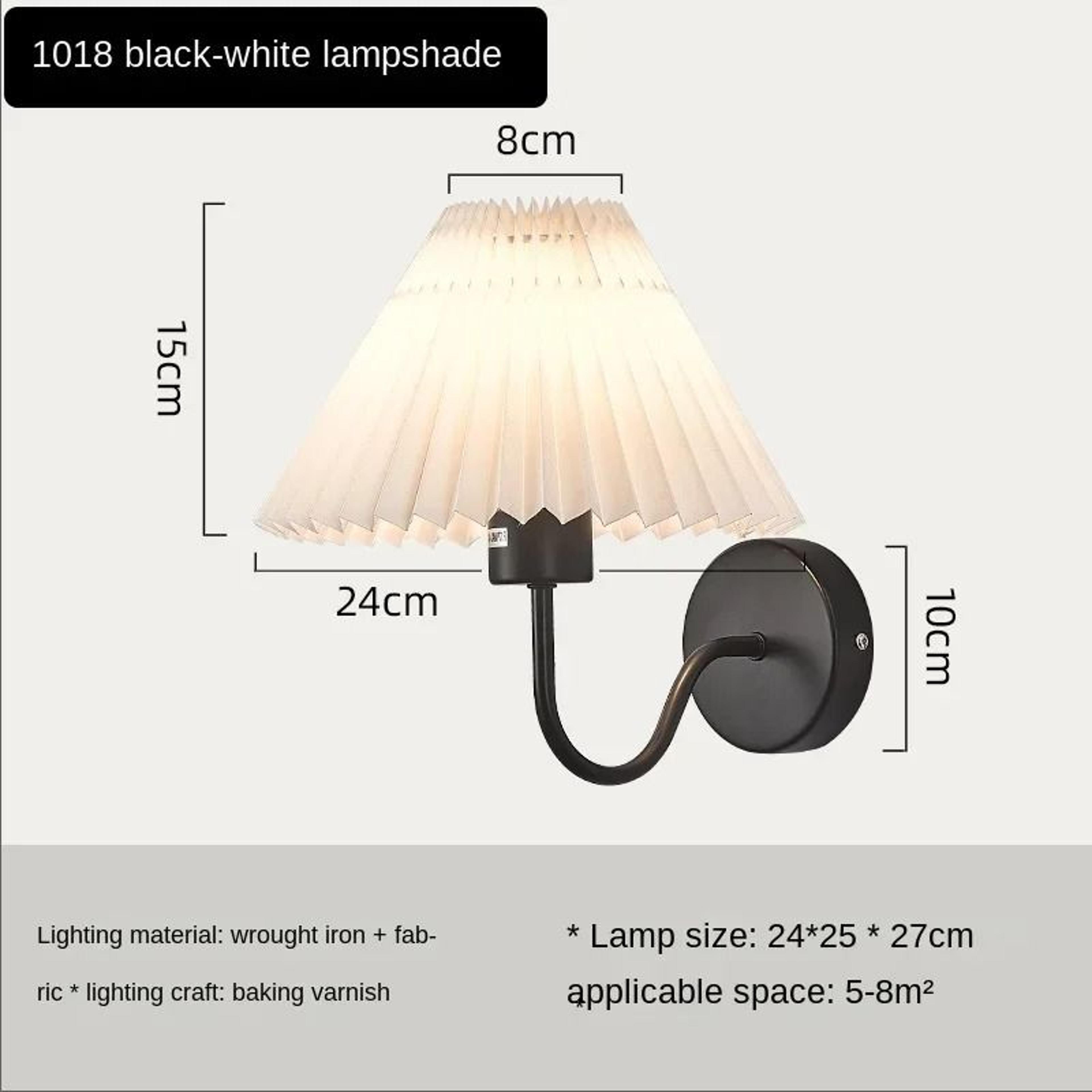 Nordic Retro Pleated Umbrella LED Wall Lamp Creative Decorative Sconce For Bedroom Bedside  Living  9