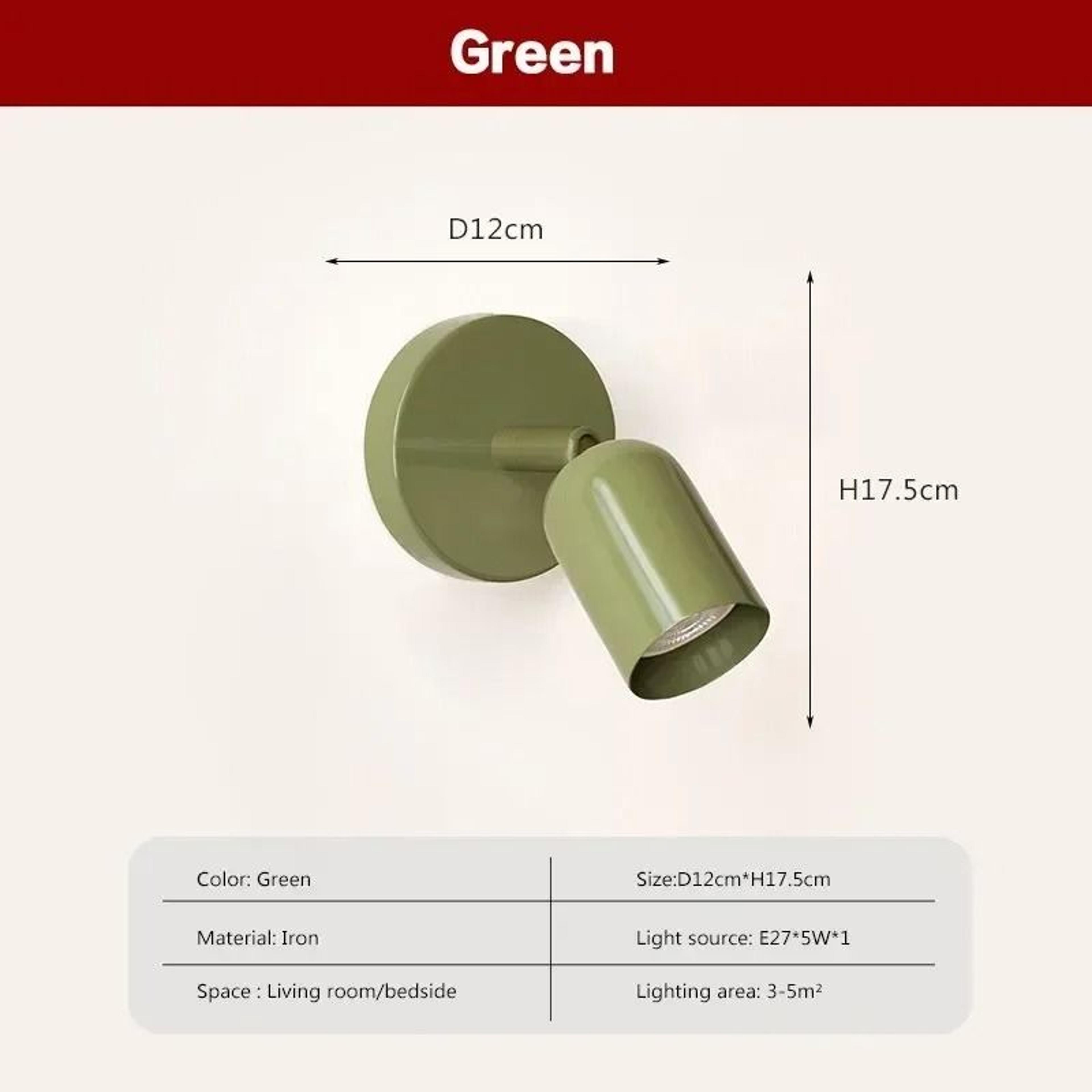 Nordic Minimalist Macaron E27 LED Wall Lamp Single Head Decorative Sconce For Bedroom Dining Room   9