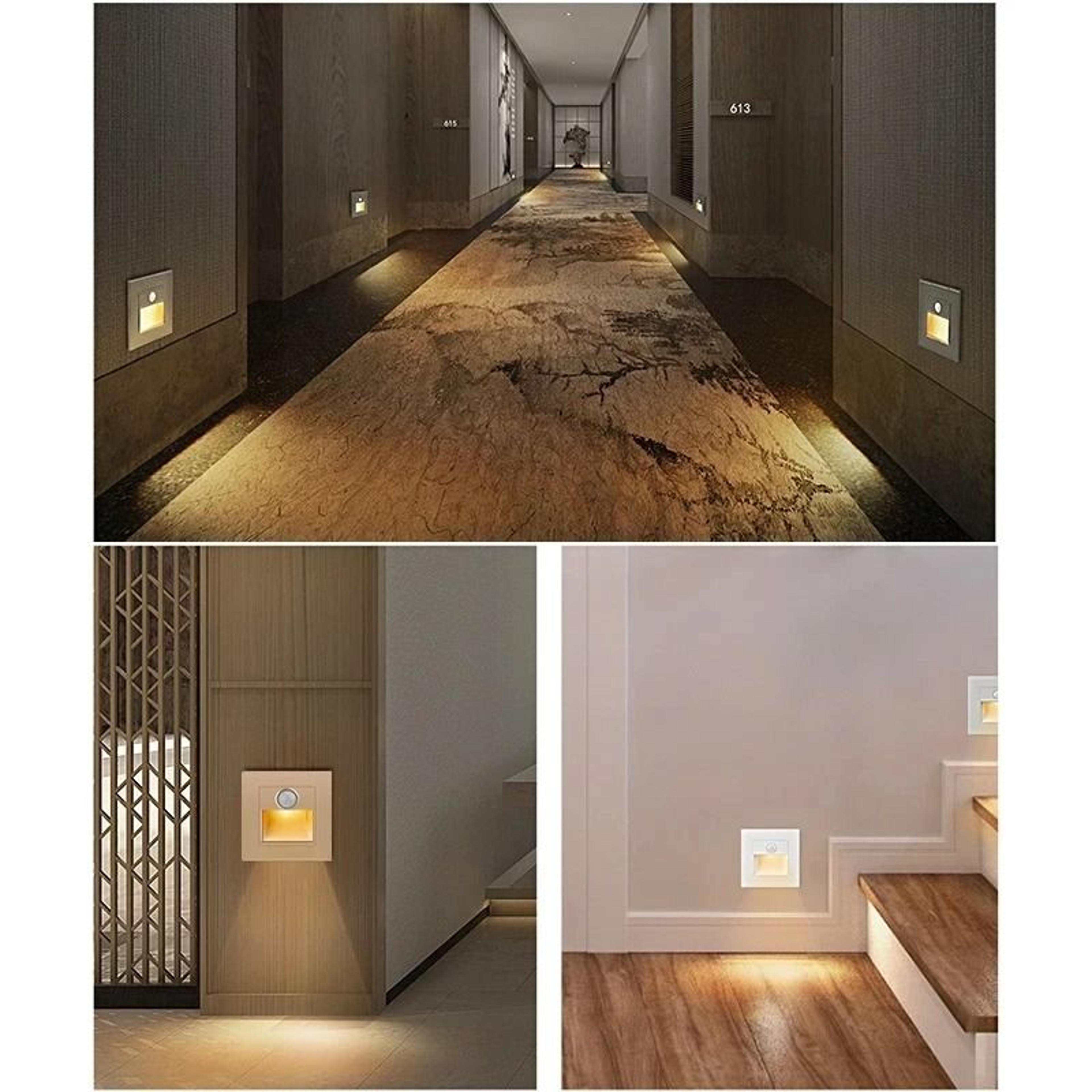 Smart Motion Sensor LED Recessed Step Light For Indoor Outdoor Stairs 5