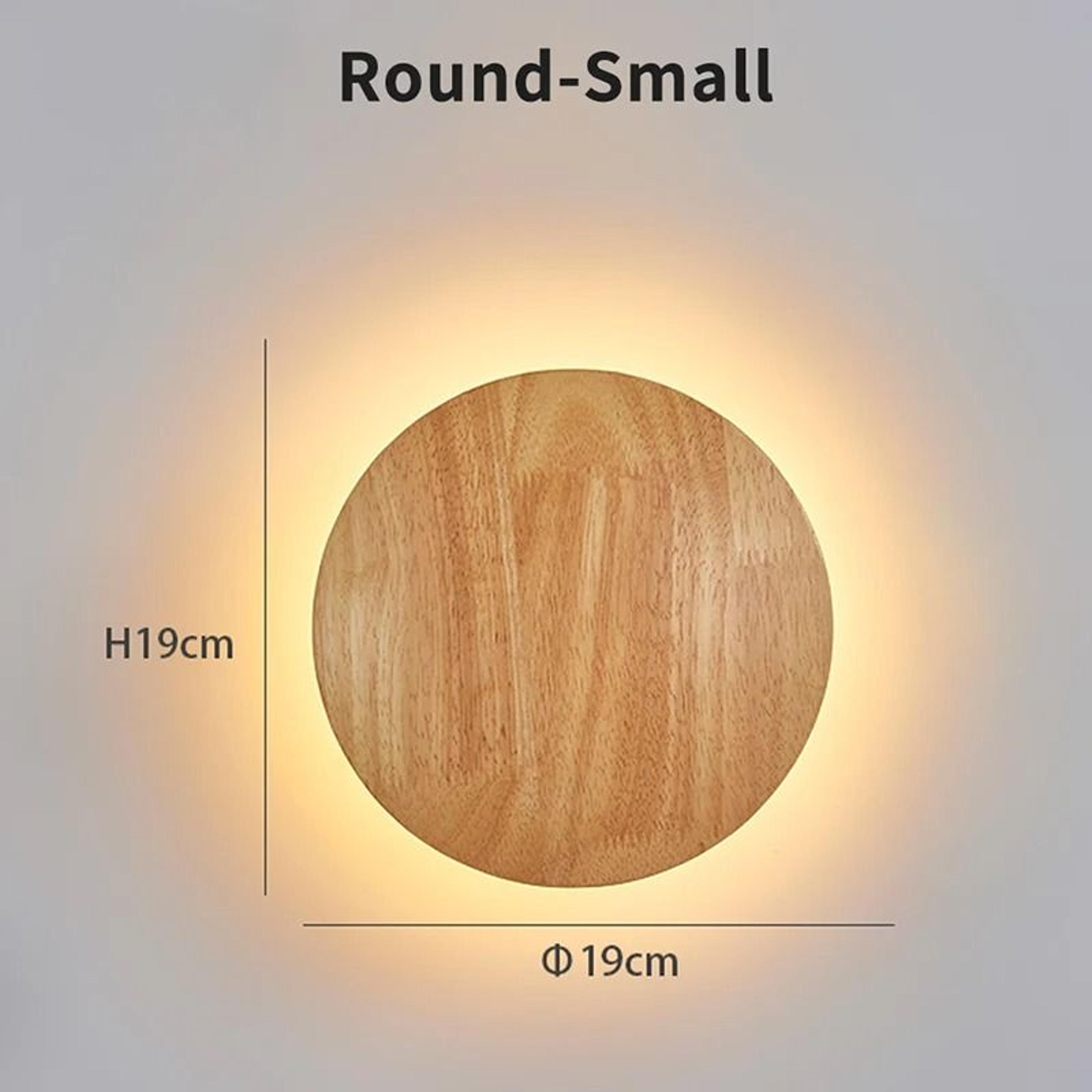 Nordic Circular Wooden LED Wall Lamp For Bedroom  Staircase 7