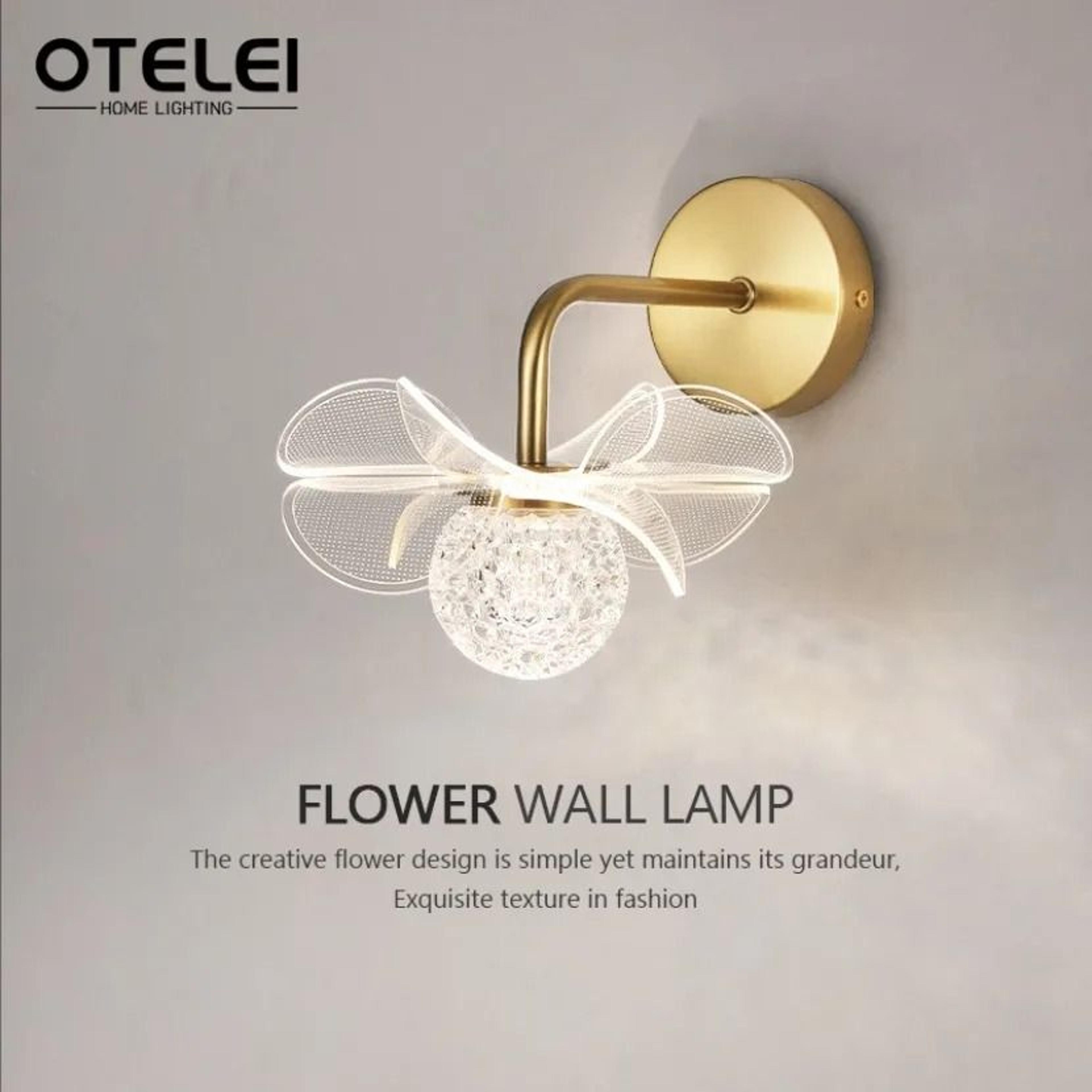 modern luxury flower shaped led wall lamp decorative sconce