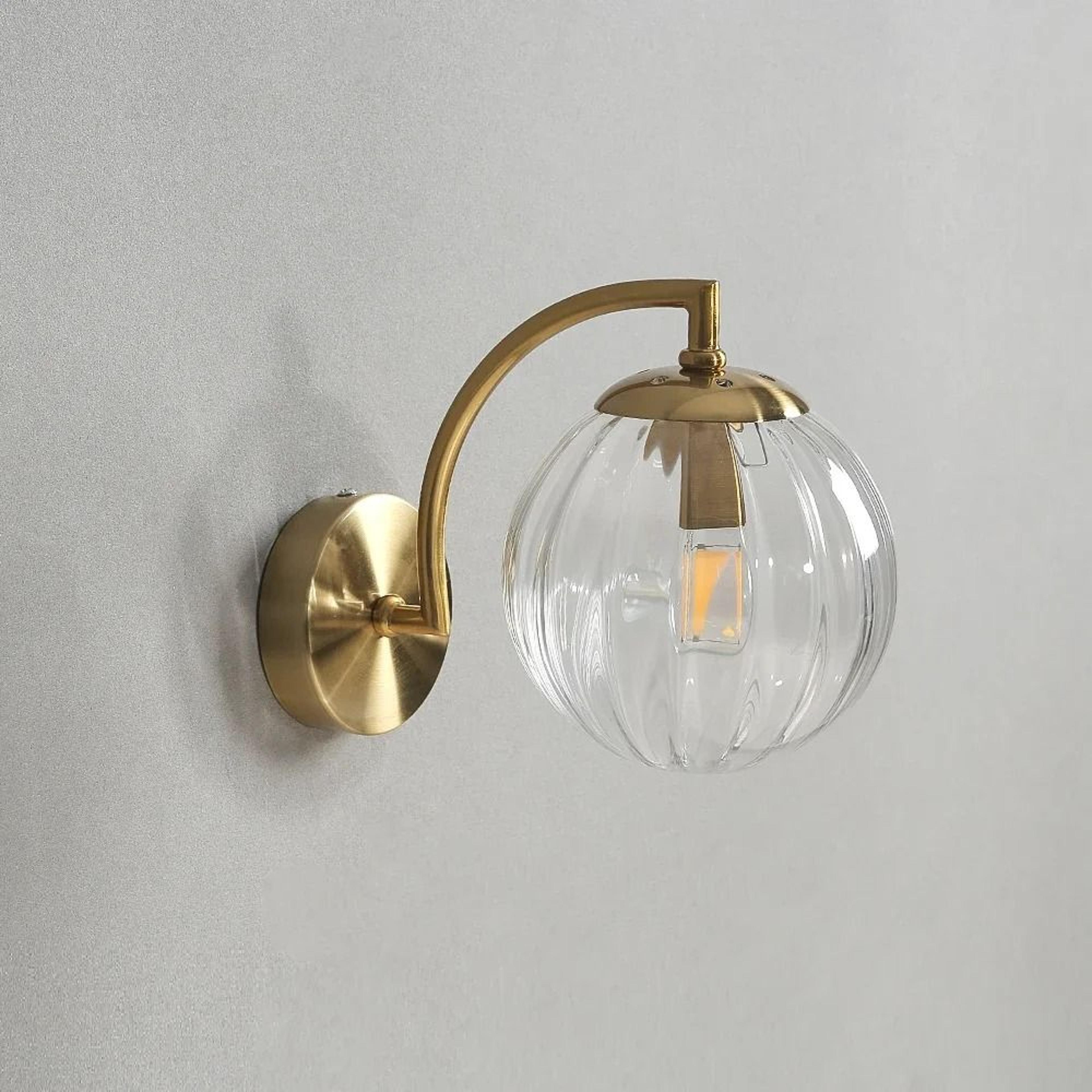 Modern Nordic Colored Glass LED Wall Lamp Bedroom Bedside Sconce 12