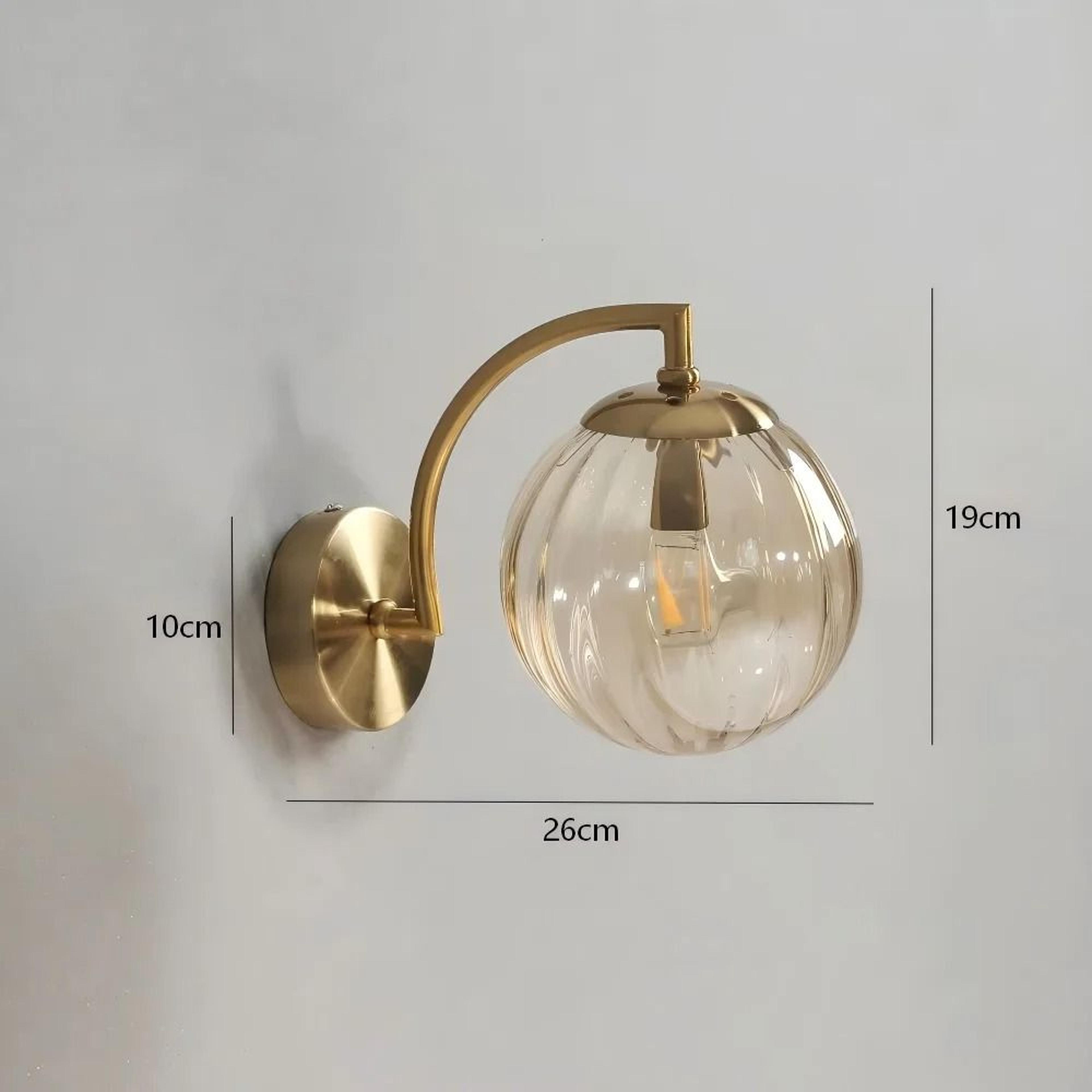 Modern Nordic Colored Glass LED Wall Lamp Bedroom Bedside Sconce 9