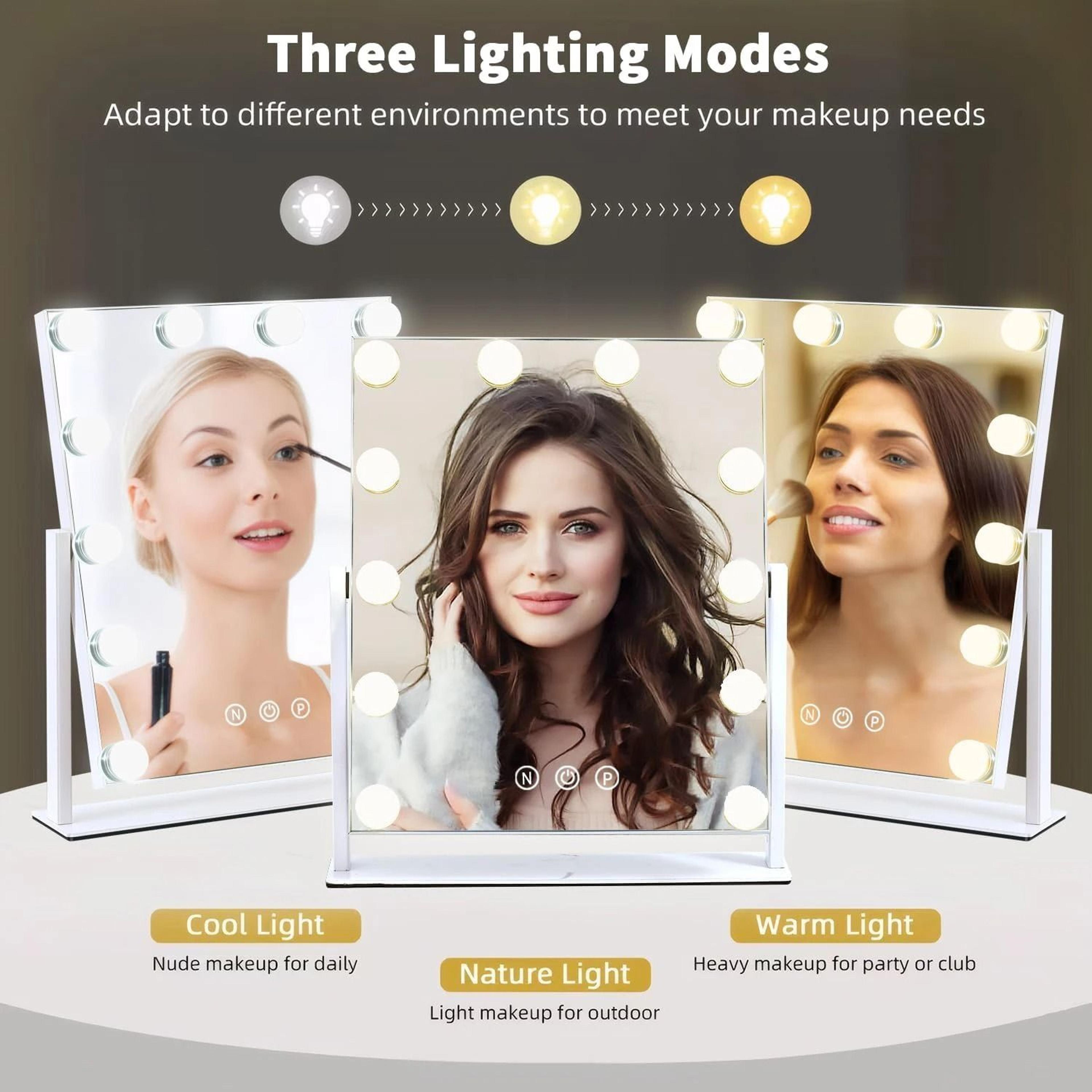 Hollywood Style Vanity Makeup Mirror With 12 Dimmable LED Bulbs  10X Magnification 3