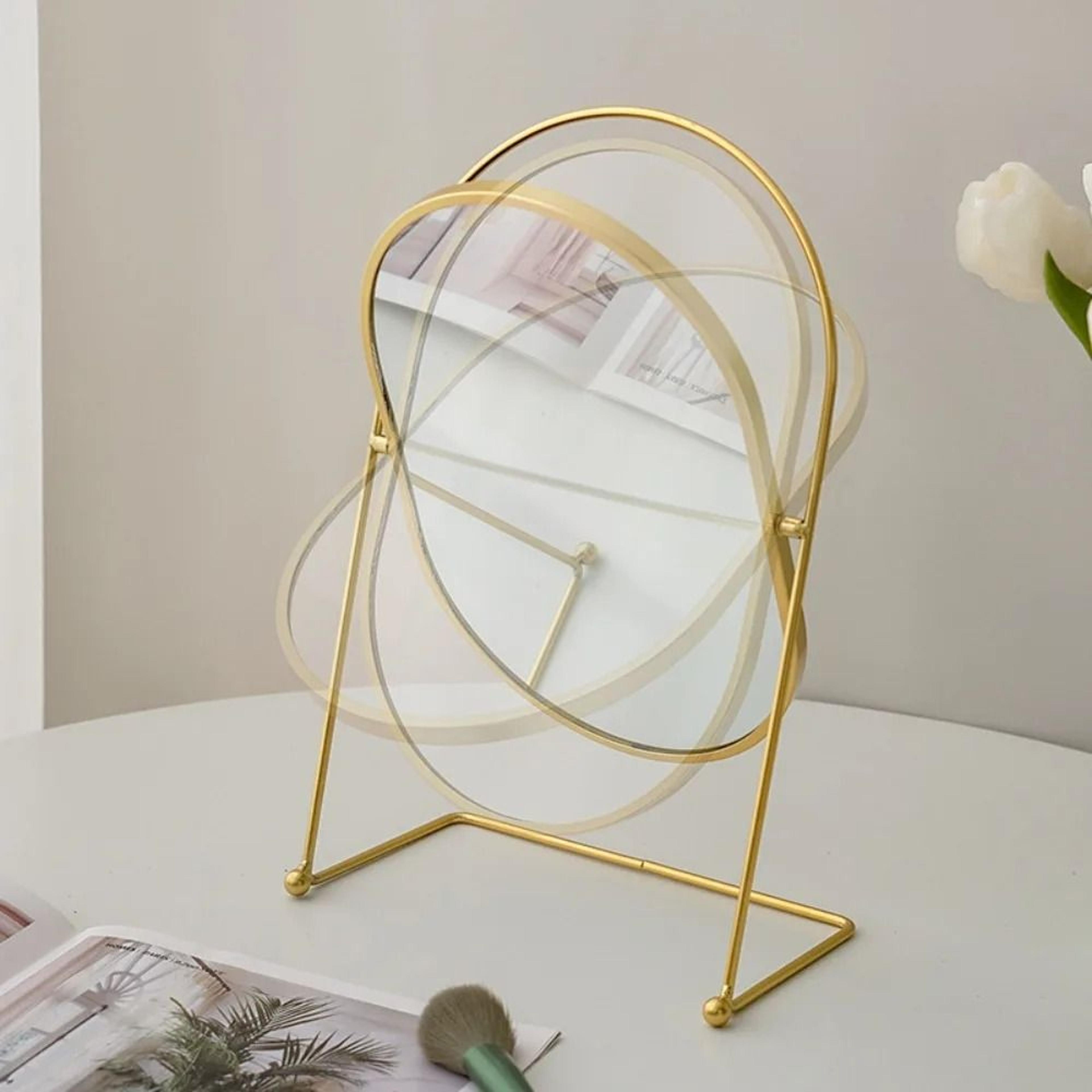 Iron Art Nordic Oval Desktop Vanity Mirror With 360 Rotation 4