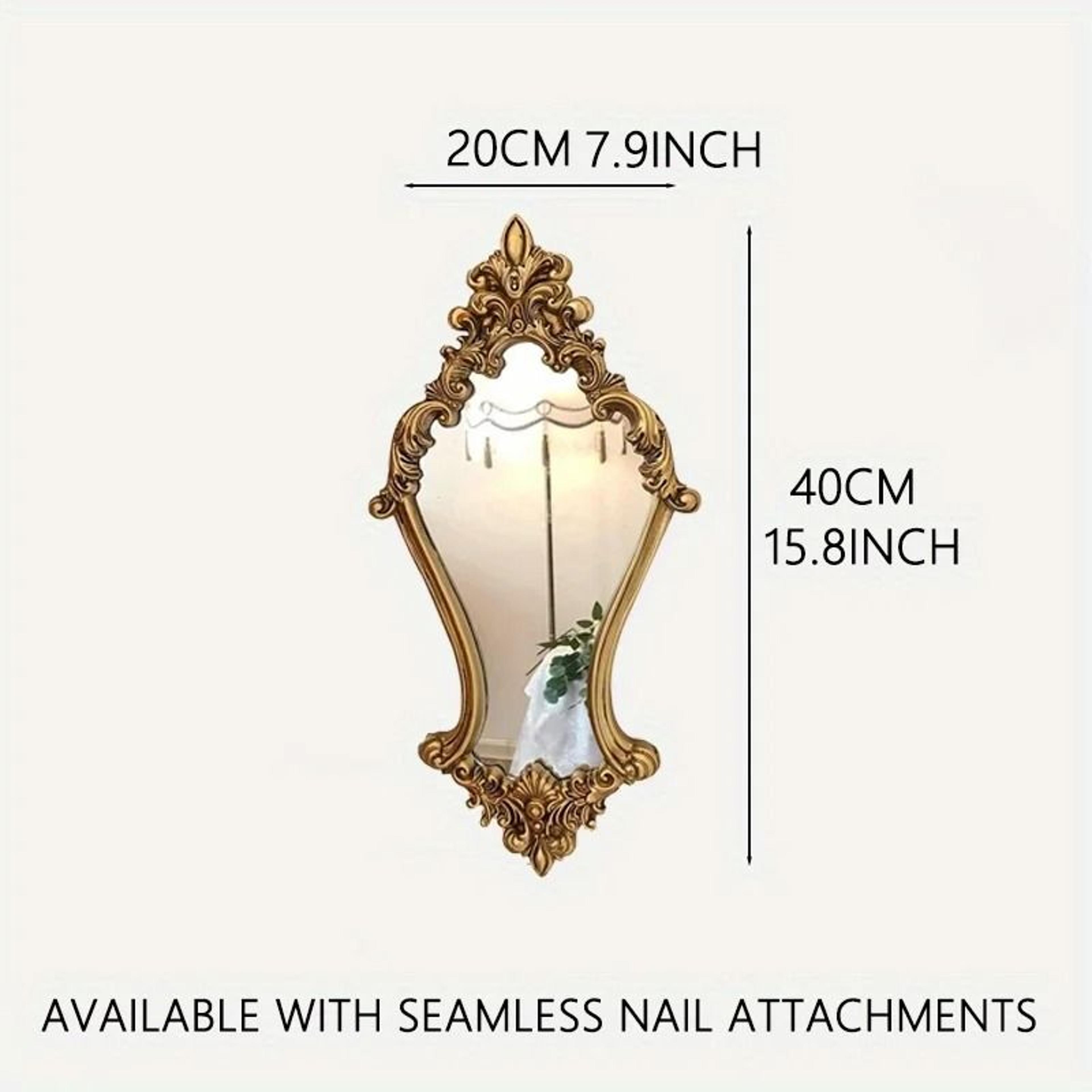 Vintage Carving Wall Mirror  Antique Ornamental Picture Frame Decor 6