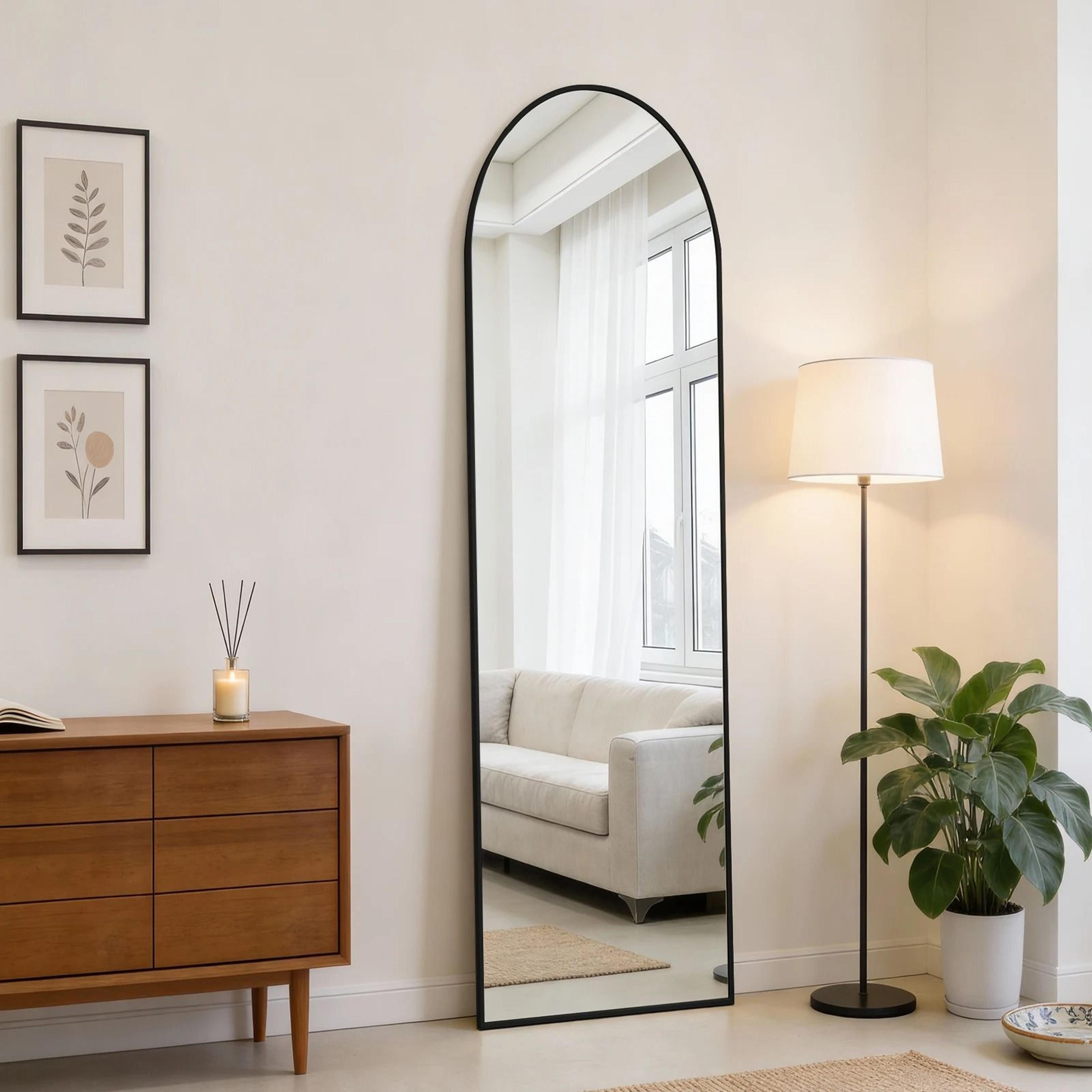 JHK 47x14 Full Body Wall Mirror With Aluminum Alloy Frame  Stand 7