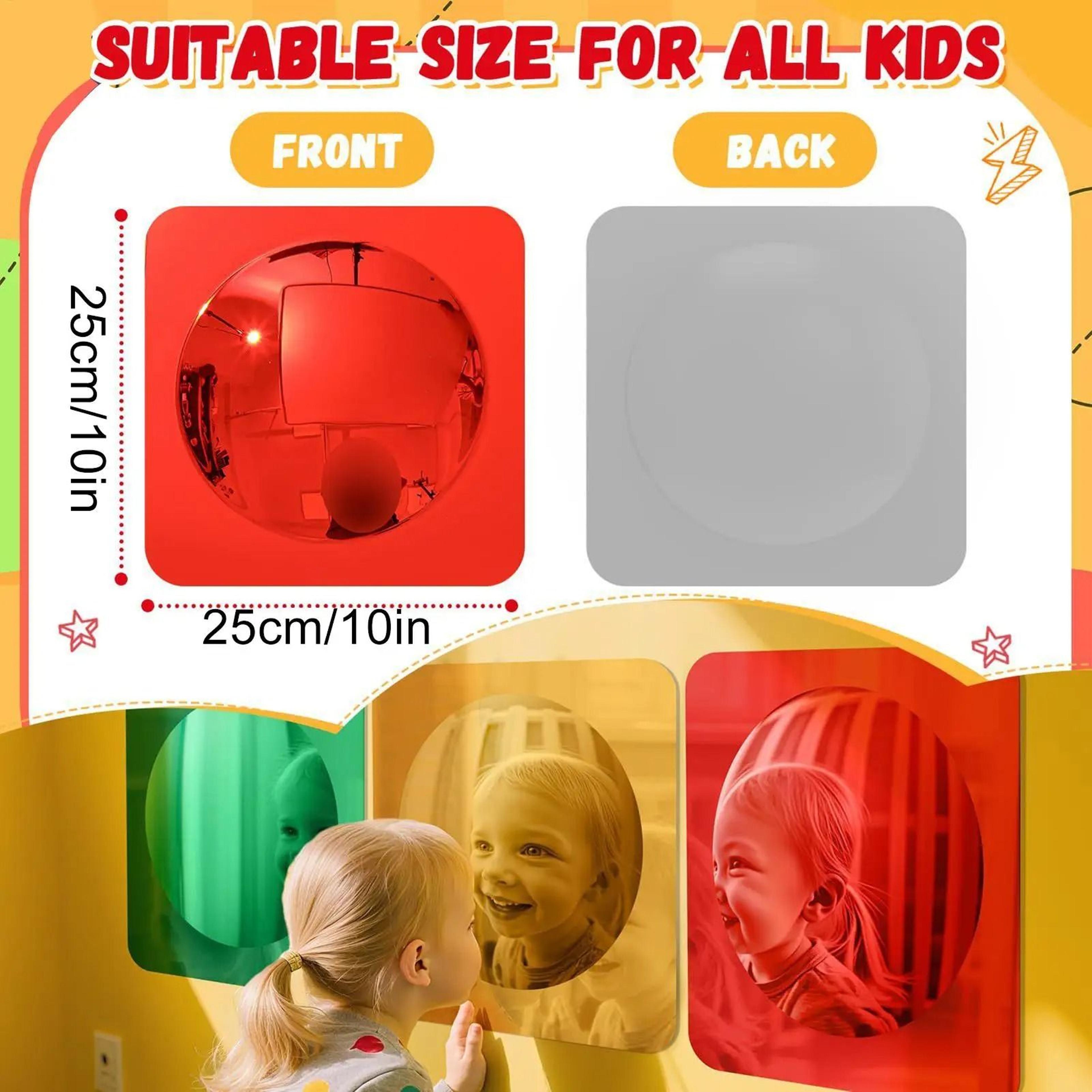 Bubble Sensory 3Piece Acrylic Interactive Wall Mirror Set For Toddler Tactile  Feelings Exploration 5