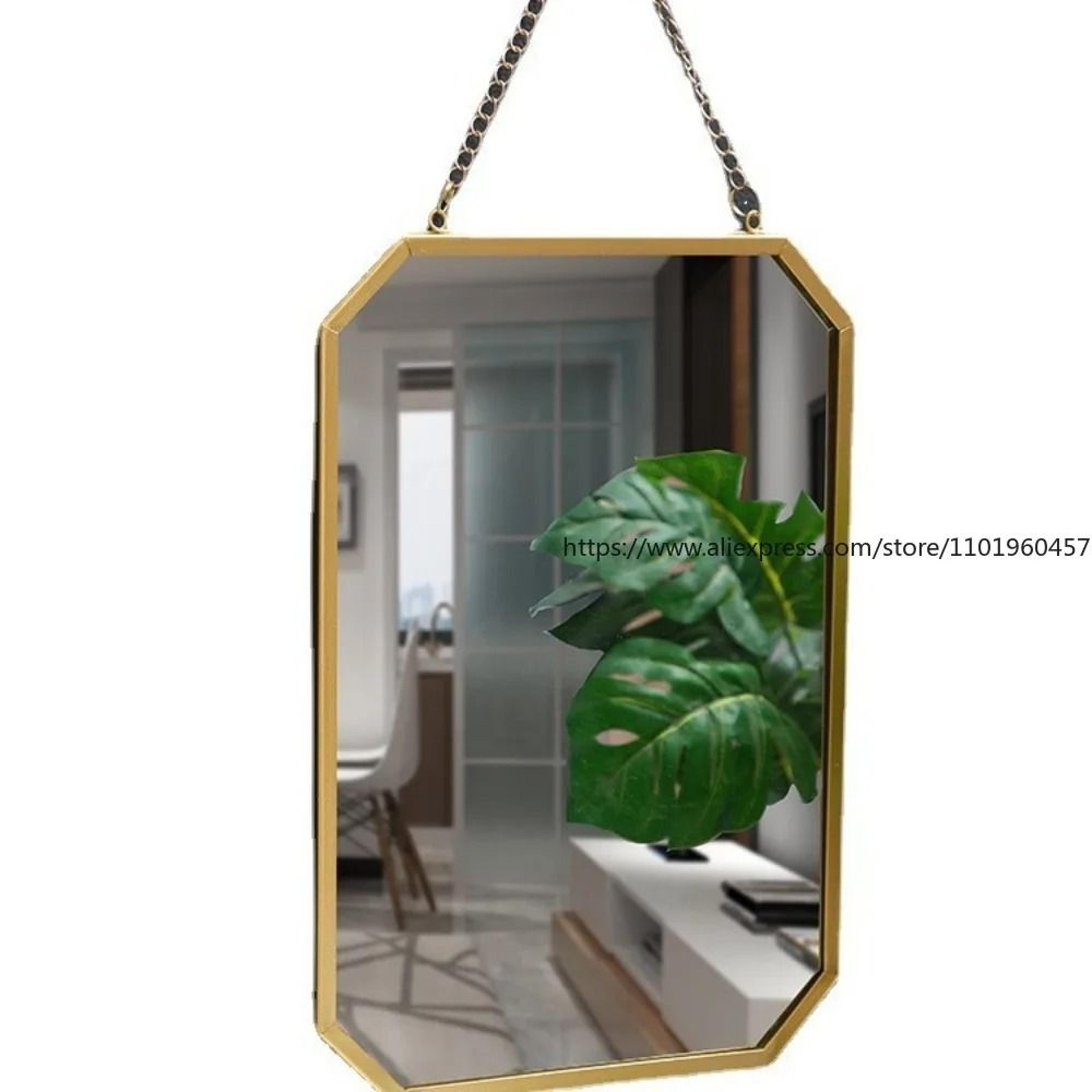 Nordic Wrought Iron Square WallMounted Vanity Mirror For Bathroom 3