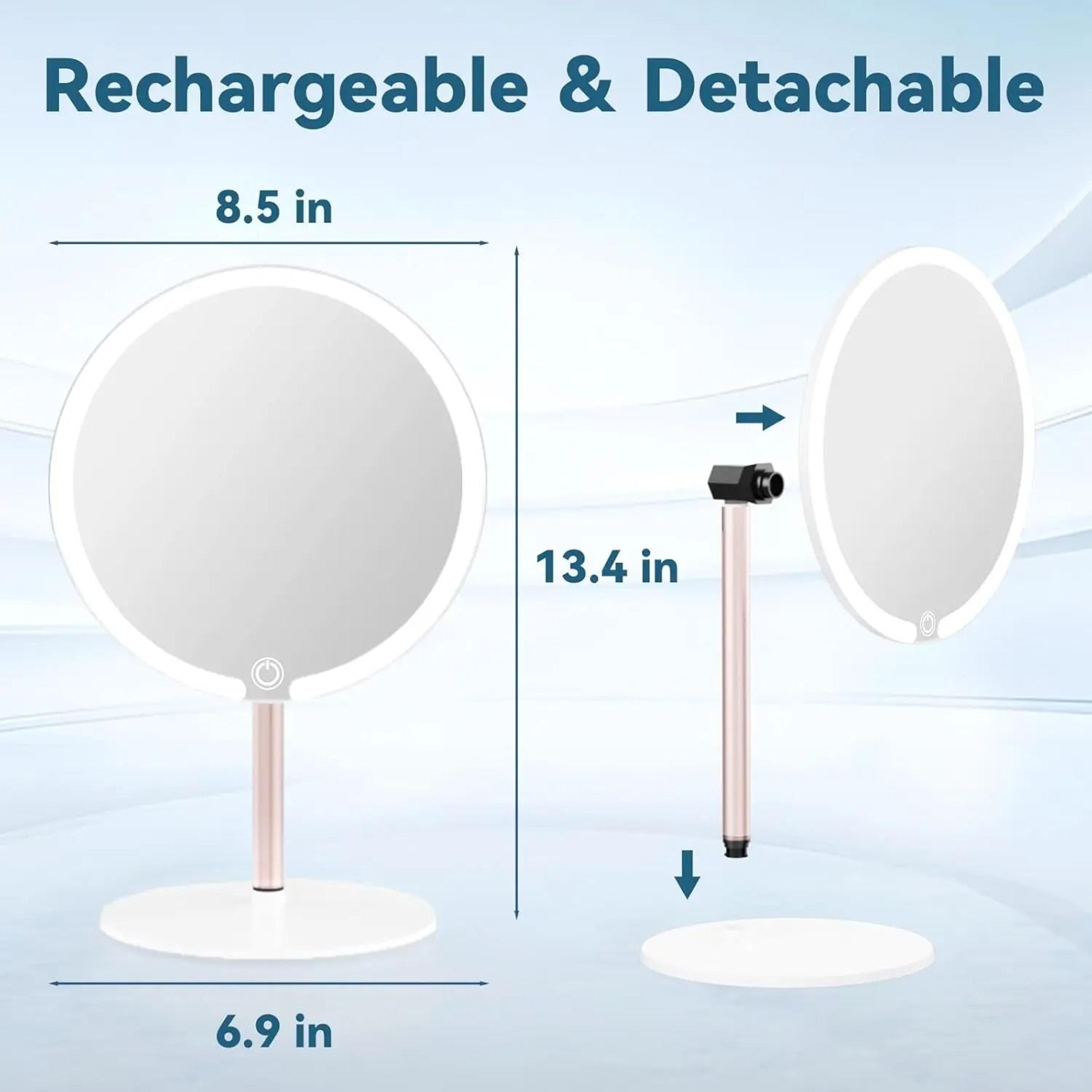 Portable LED Vanity Makeup Mirror With Touch Control  3Speed Brightness 4