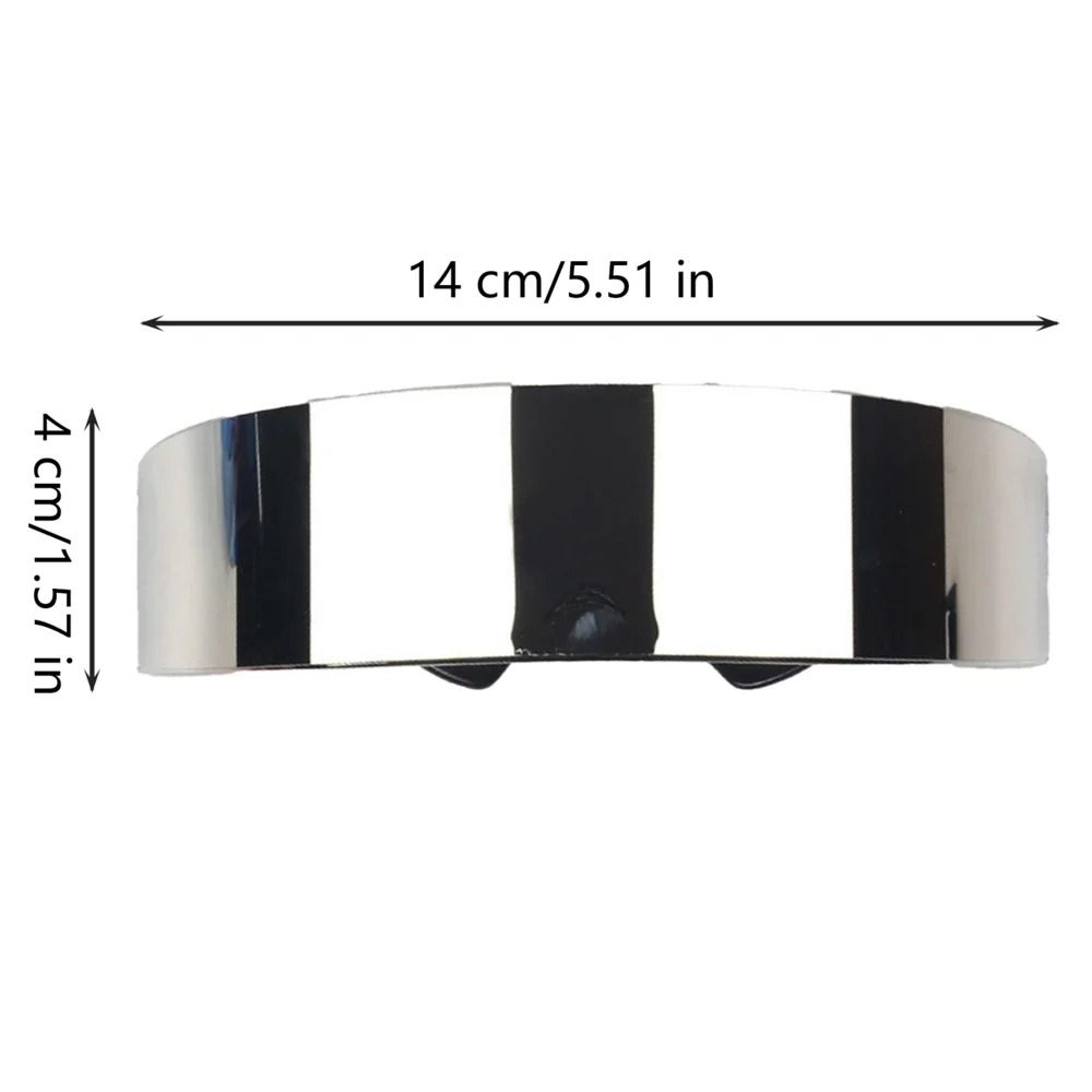 Futuristic Cyber Cyclops Rimless Visor Sunglasses With UV400 Protection 6