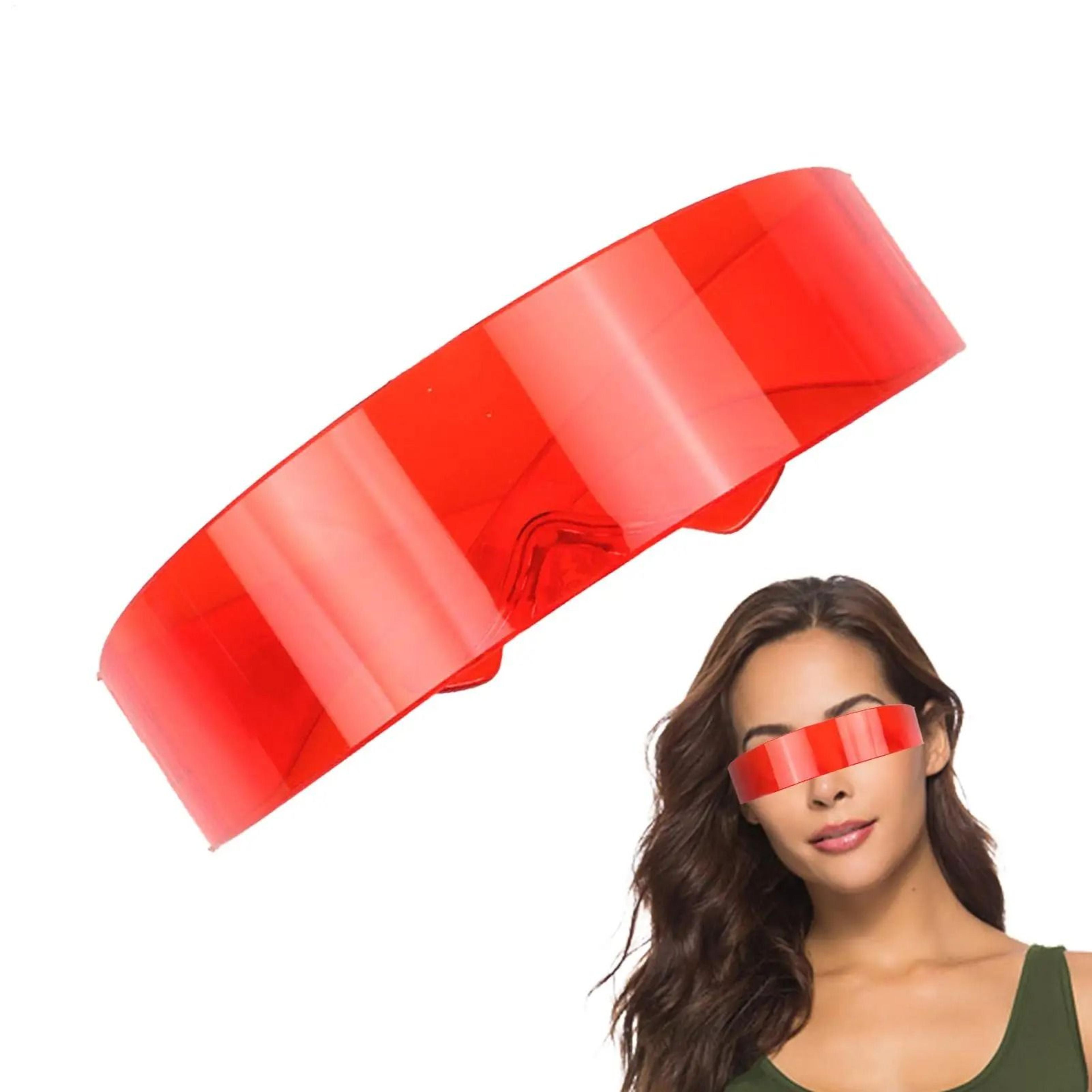 Futuristic Cyber Cyclops Rimless Visor Sunglasses With UV400 Protection 5