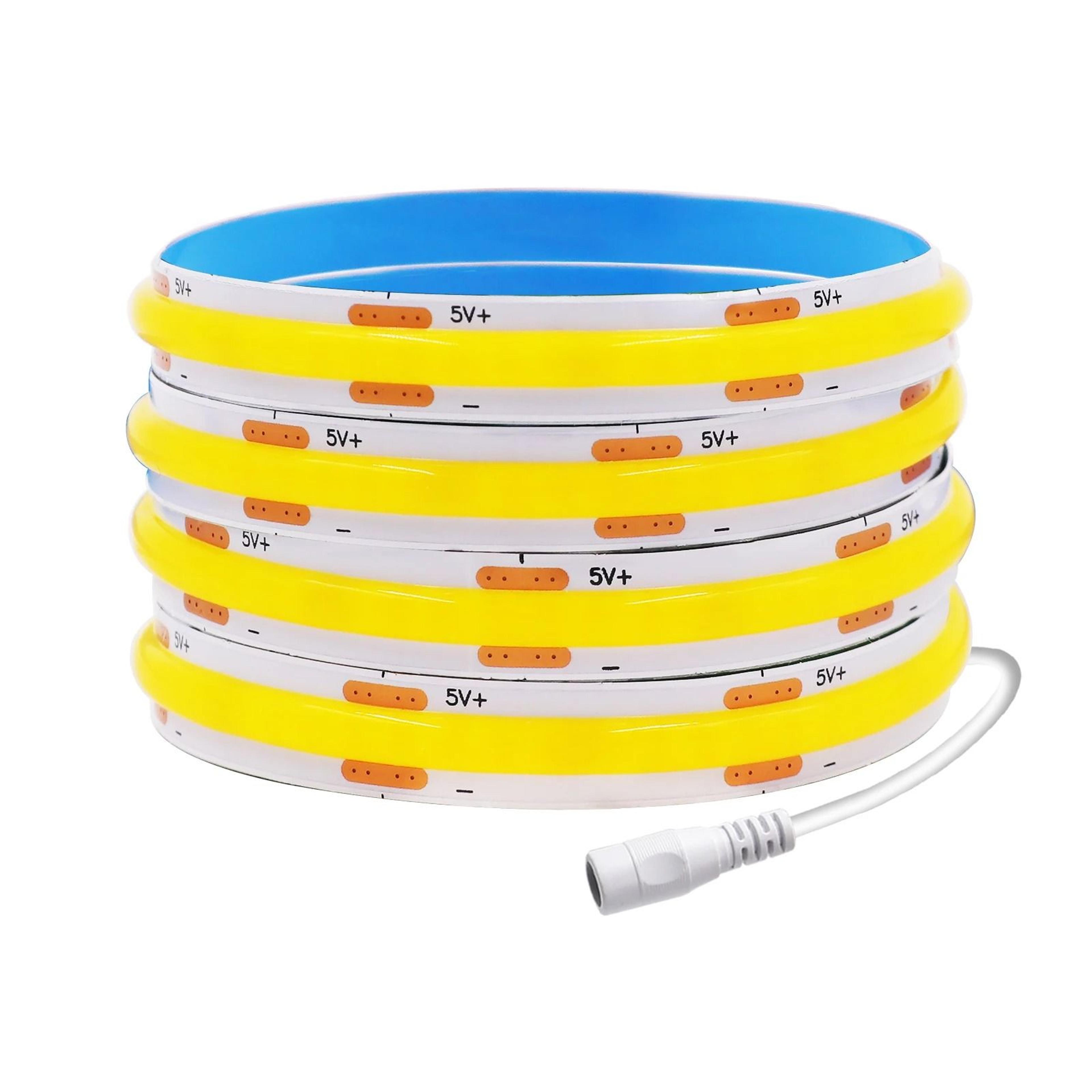5V Flexible COB LED Light Strip With Touch Dimmer Sensor  USB Plug 8