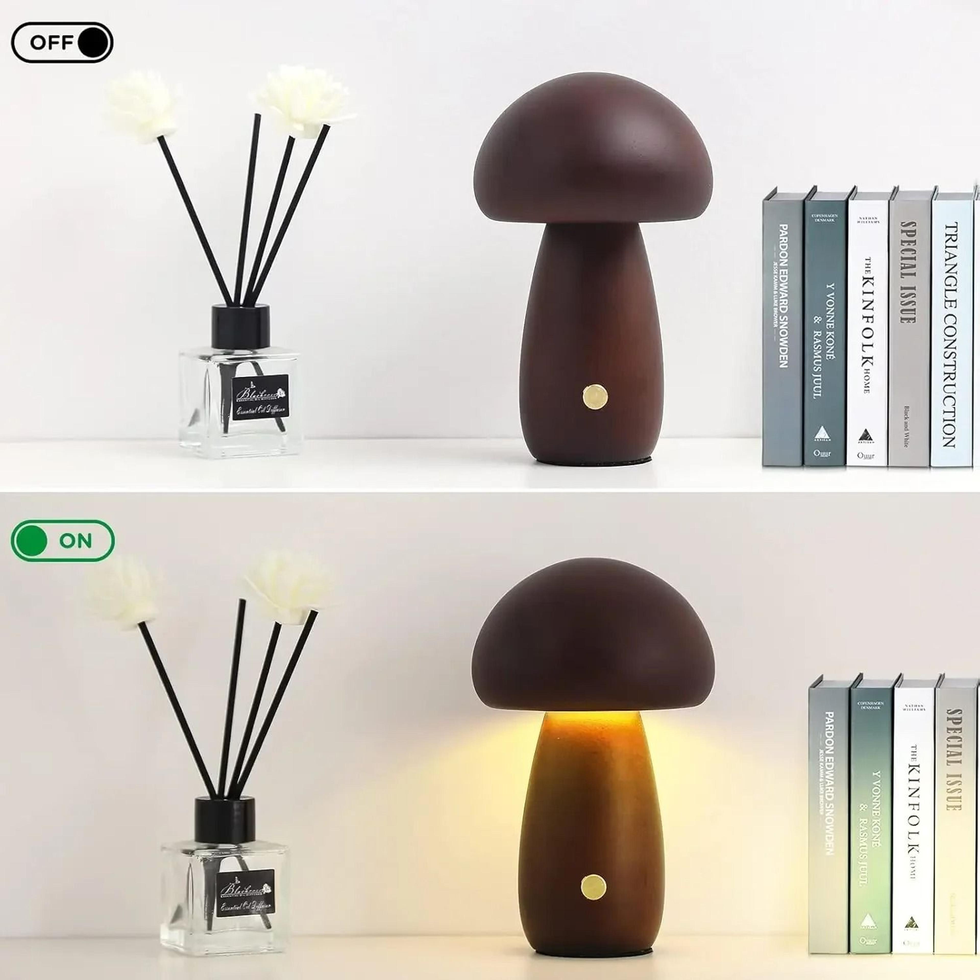 Cute Rechargeable Mushroom Touch LED Table Lamp  Portable Dimmable Night Light 5