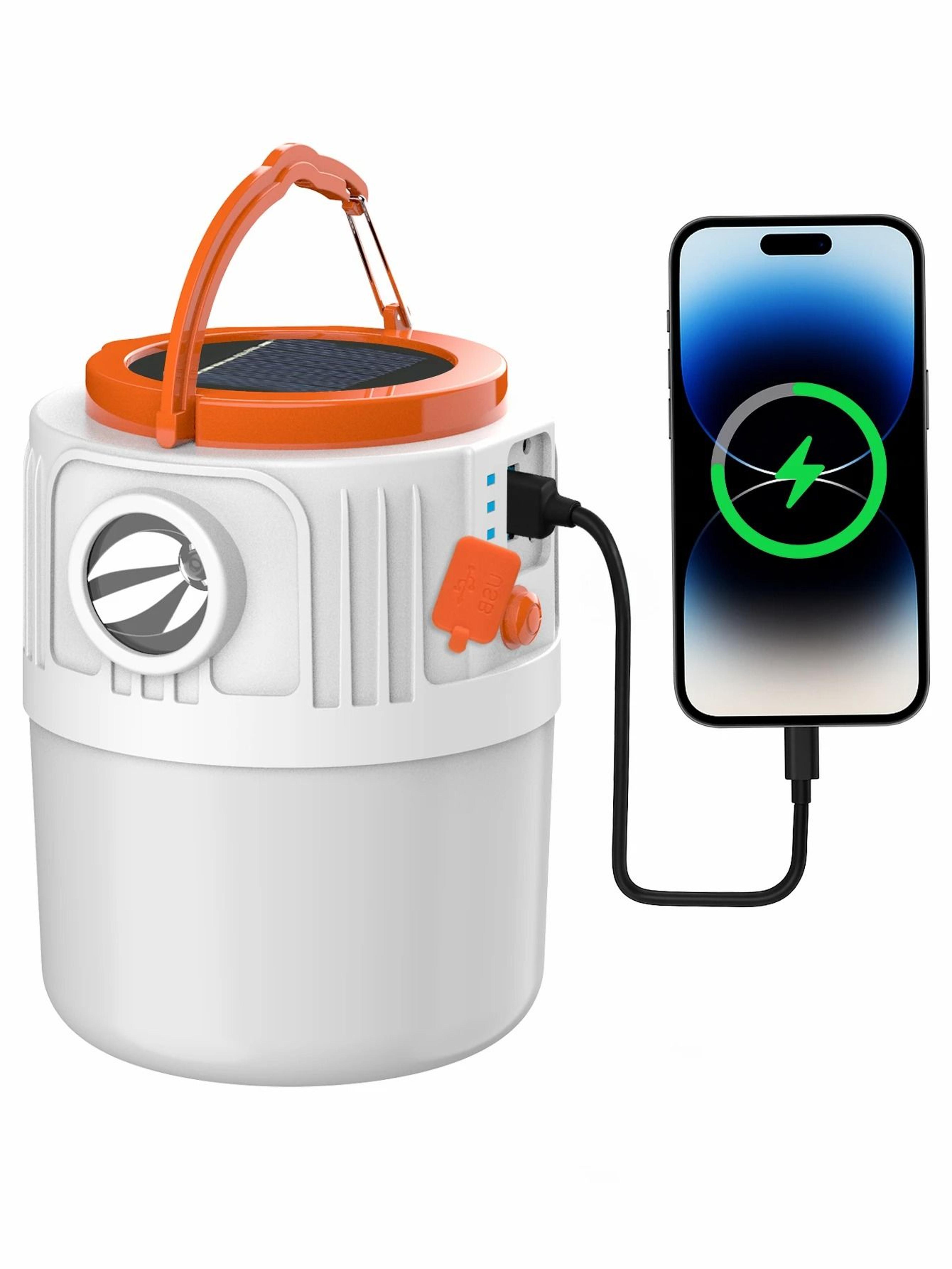 Solar Powered LED Camping Lantern With USB Power Bank Mobile Phone Charger 1