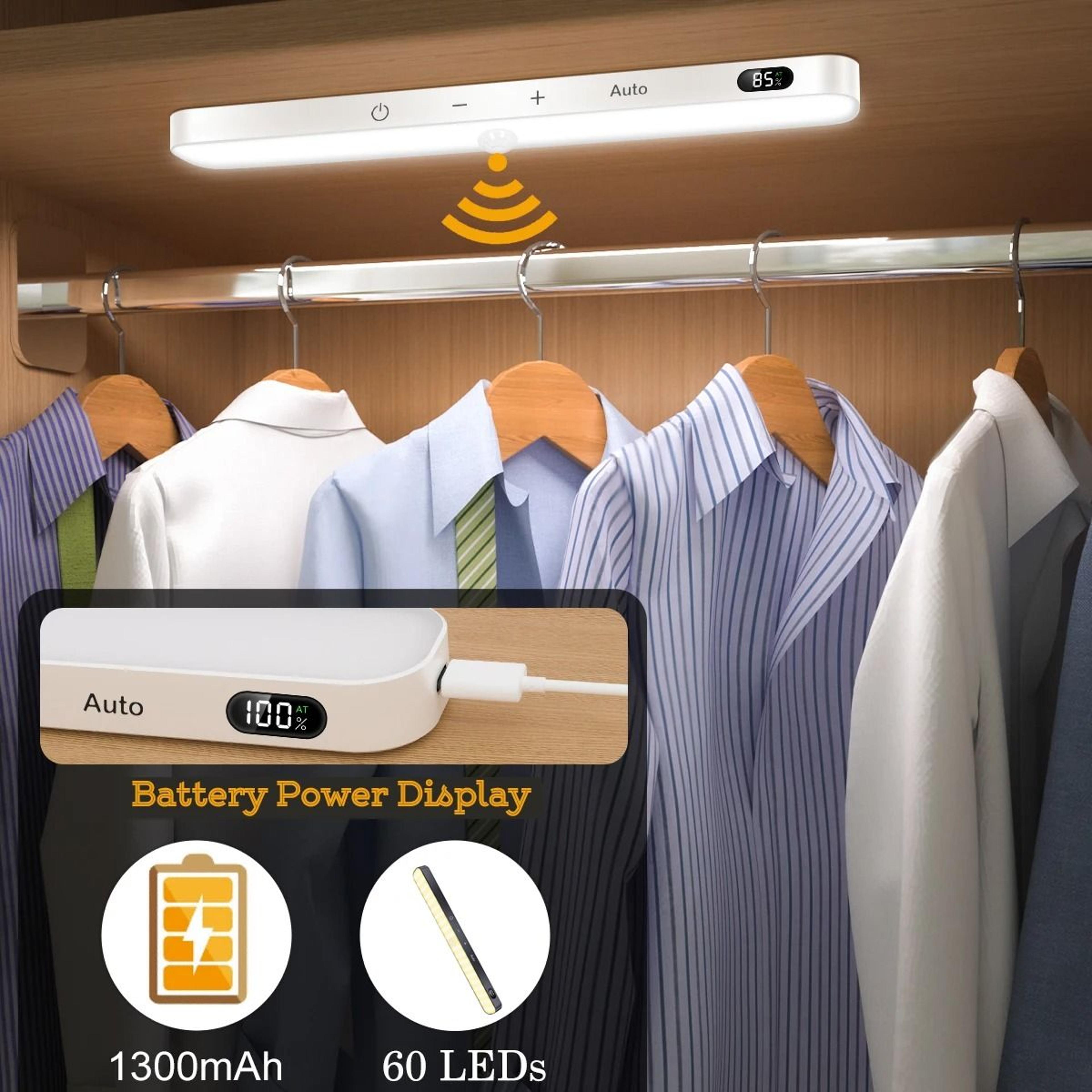 60-led ultra-slim motion sensor under-cabinet light & touch-dimmable accent lamp
