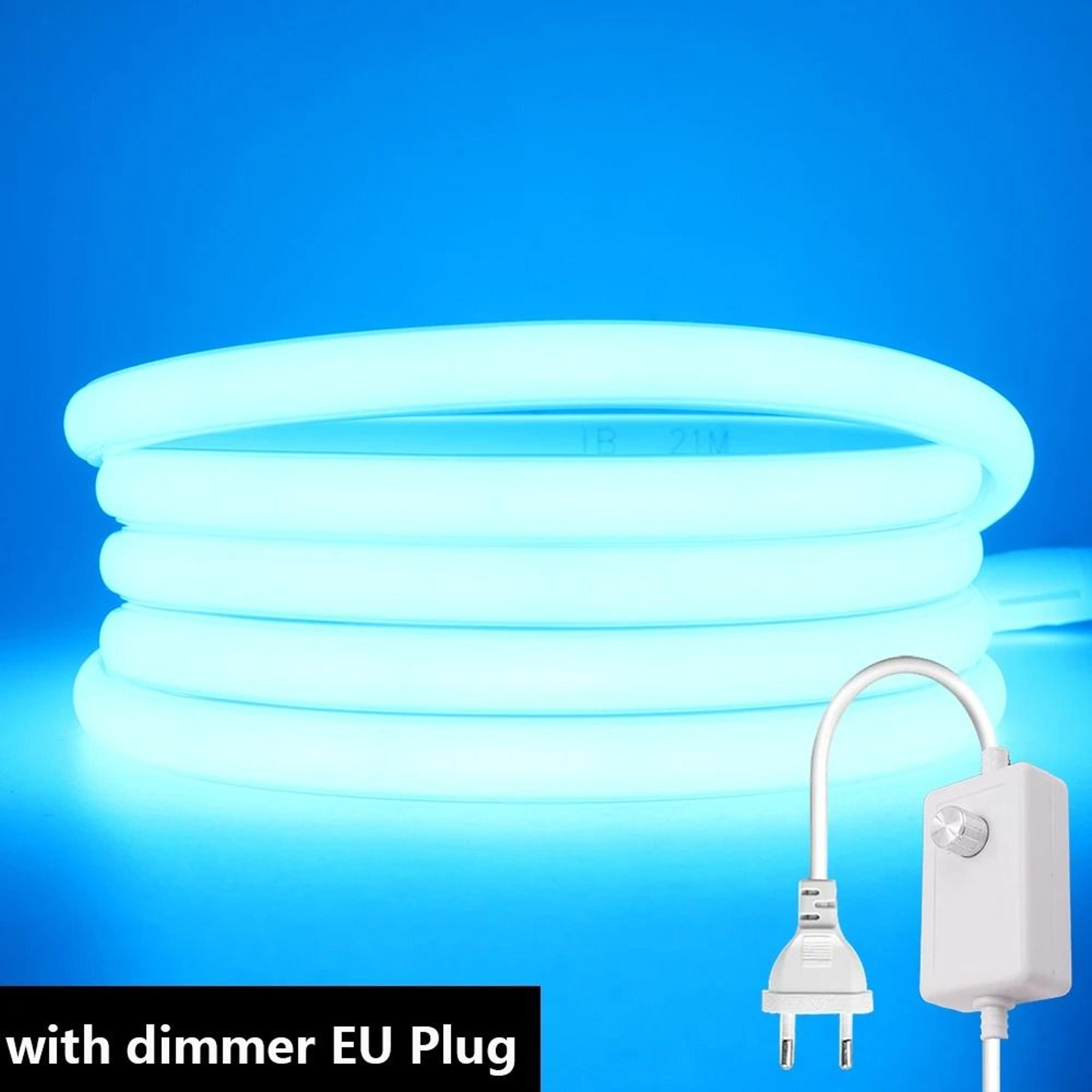 220V HighDensity COB LED Light Strip Kit With Inline Dimmer Switch  EU Plug 12