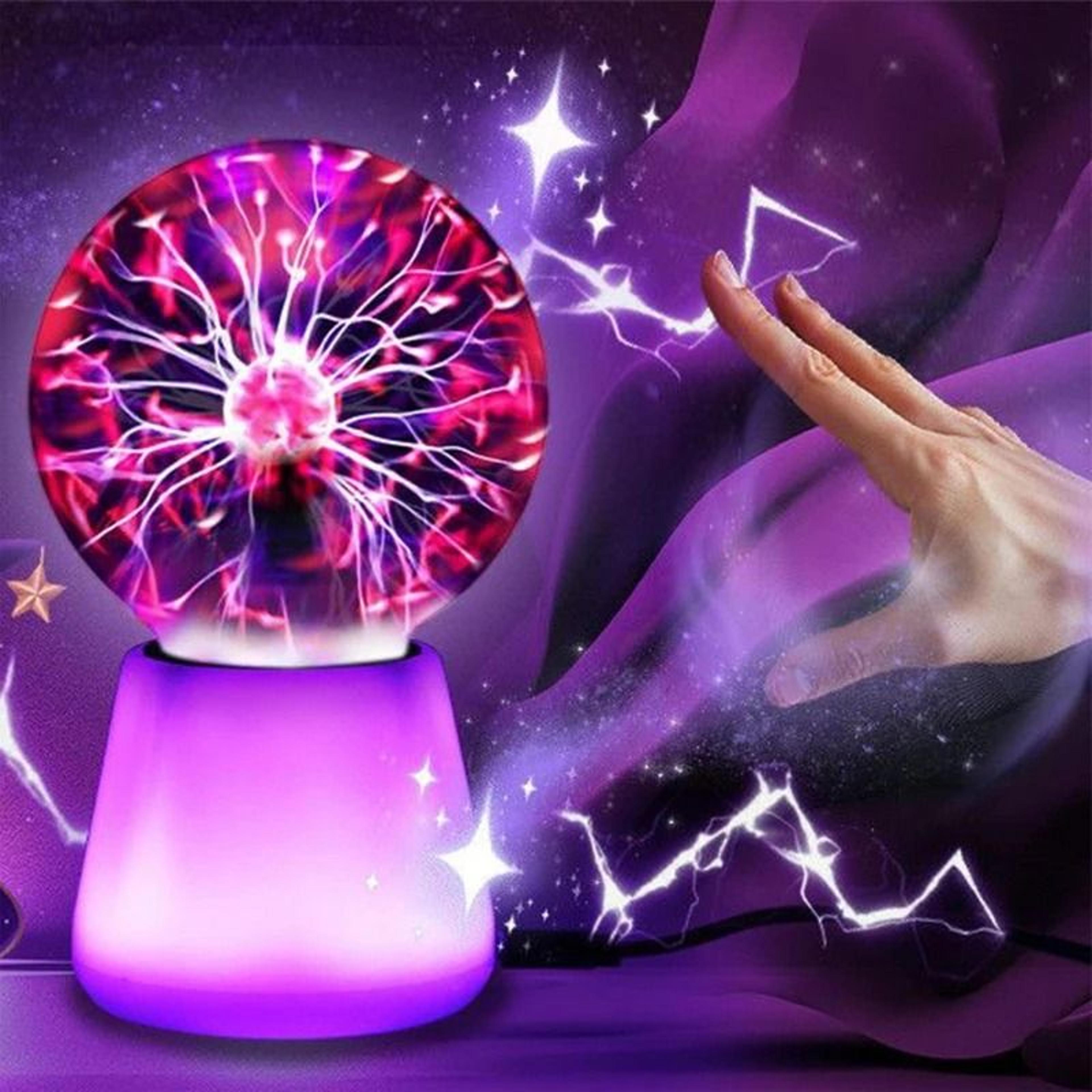3Inch USBPowered Interactive Plasma Ball Lamp With 7 ColorChanging Lights 1
