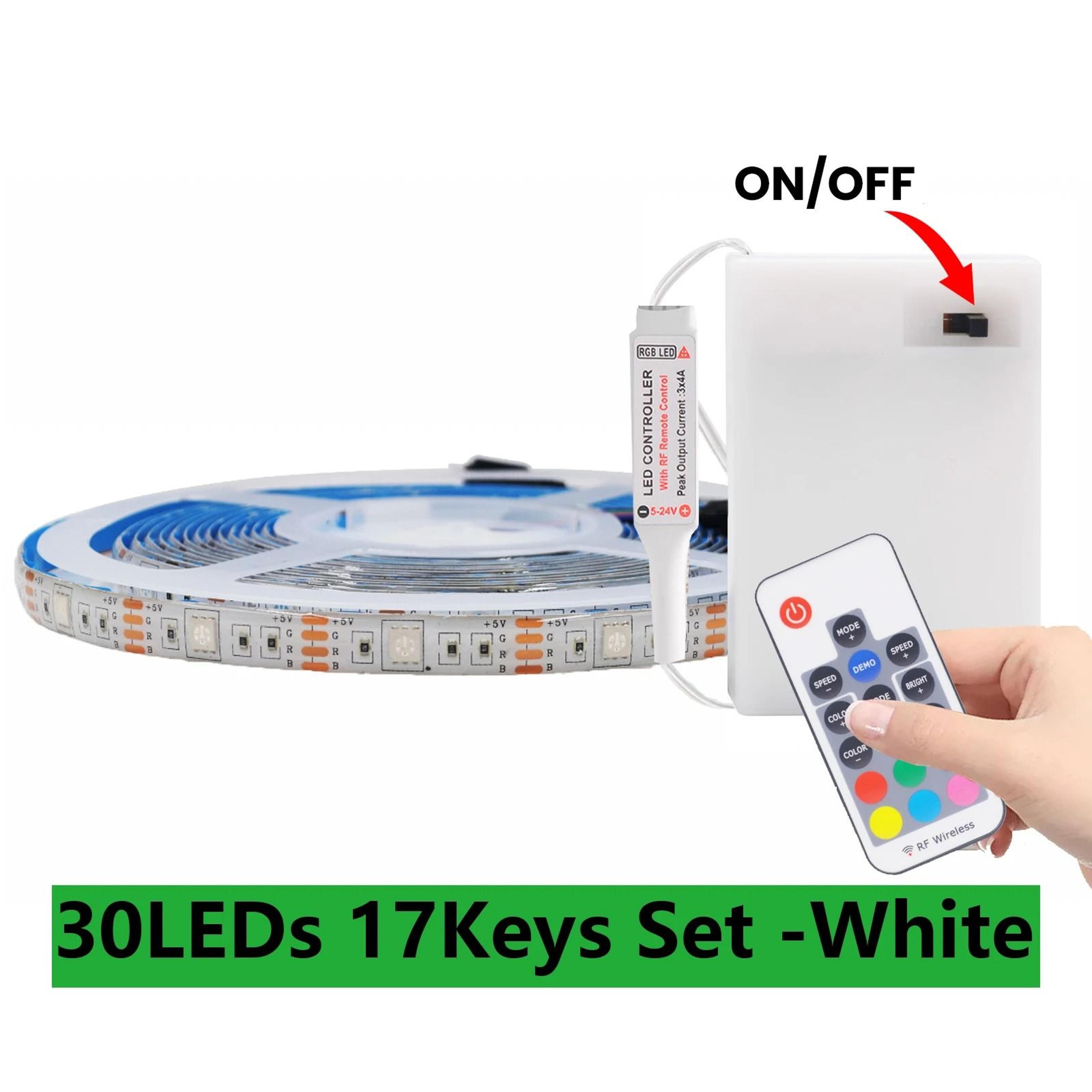 DC 5V 5050 RGB LED Light Strip With Remote Control  Battery Pack Waterproof 12