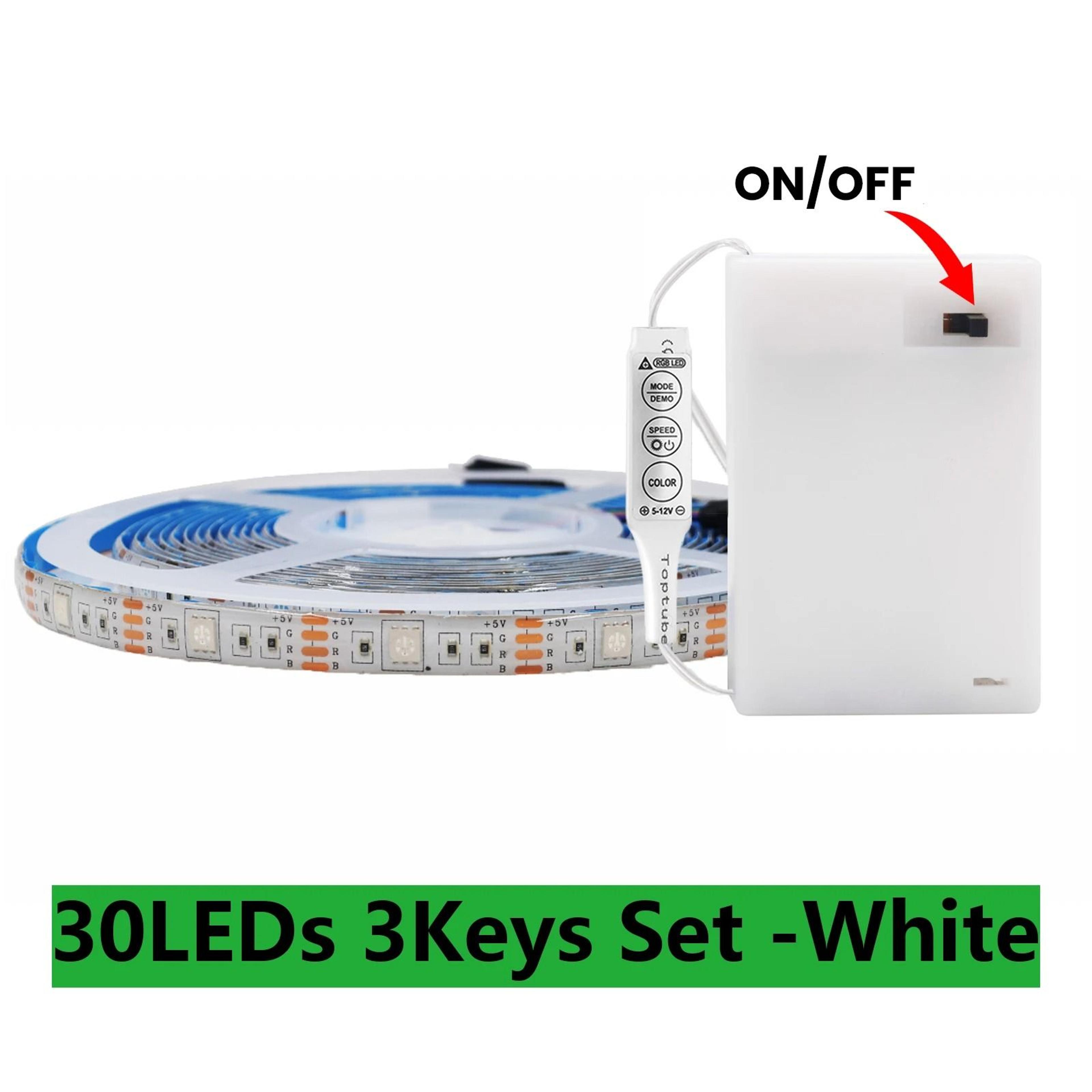 DC 5V 5050 RGB LED Light Strip With Remote Control  Battery Pack Waterproof 8
