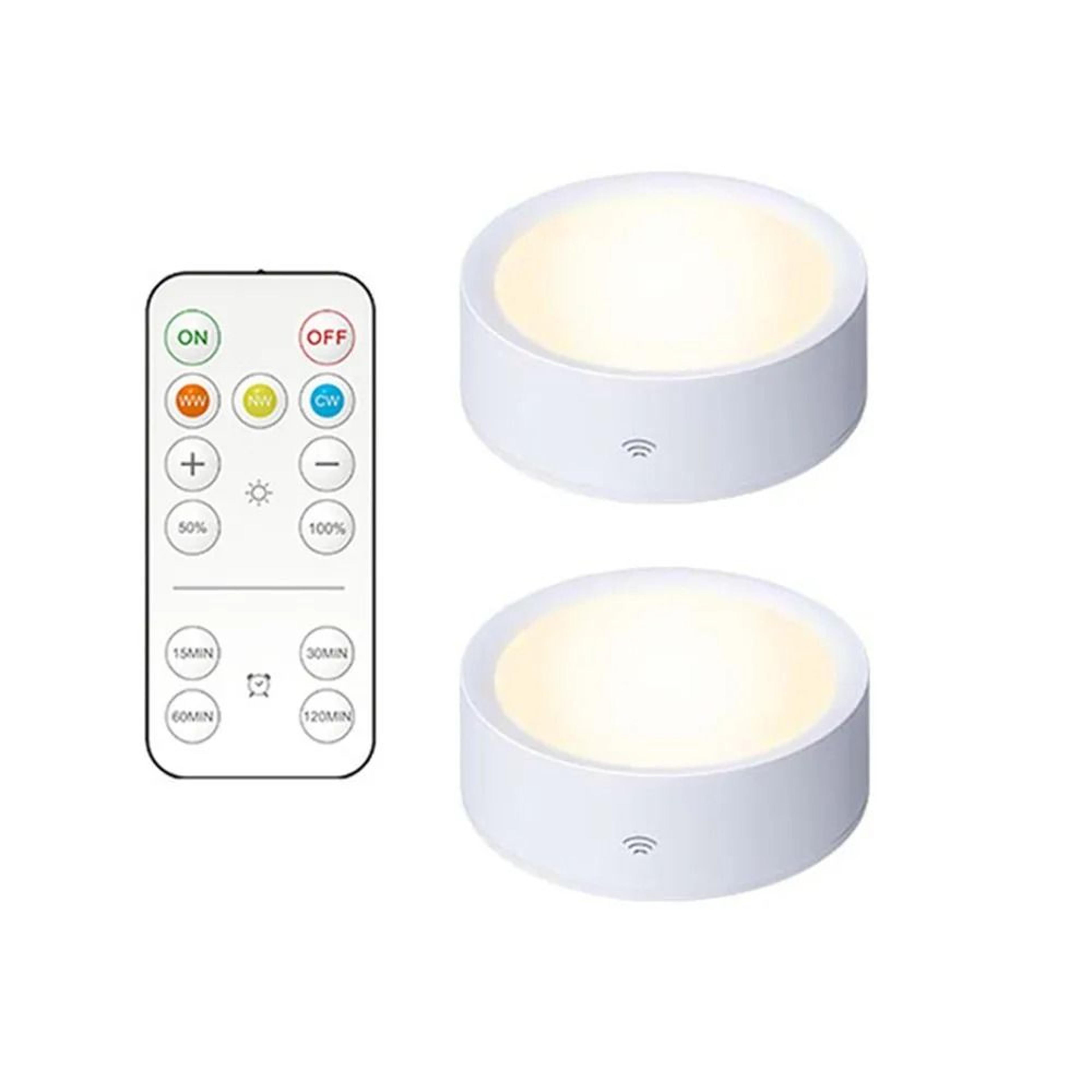 Wireless BatteryPowered LED Cabinet Night Light Kit With Smart Remote Control 7