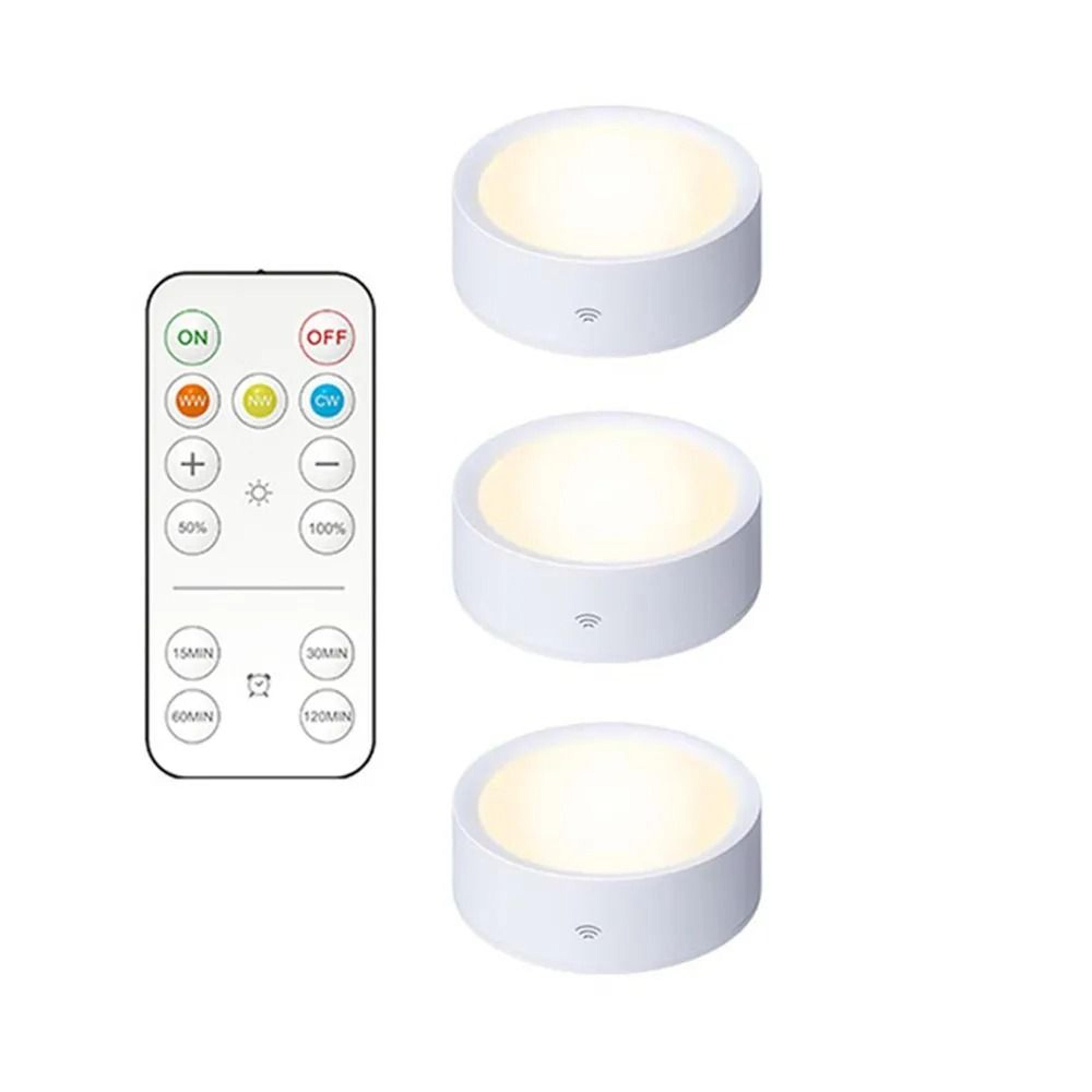 Wireless BatteryPowered LED Cabinet Night Light Kit With Smart Remote Control 8