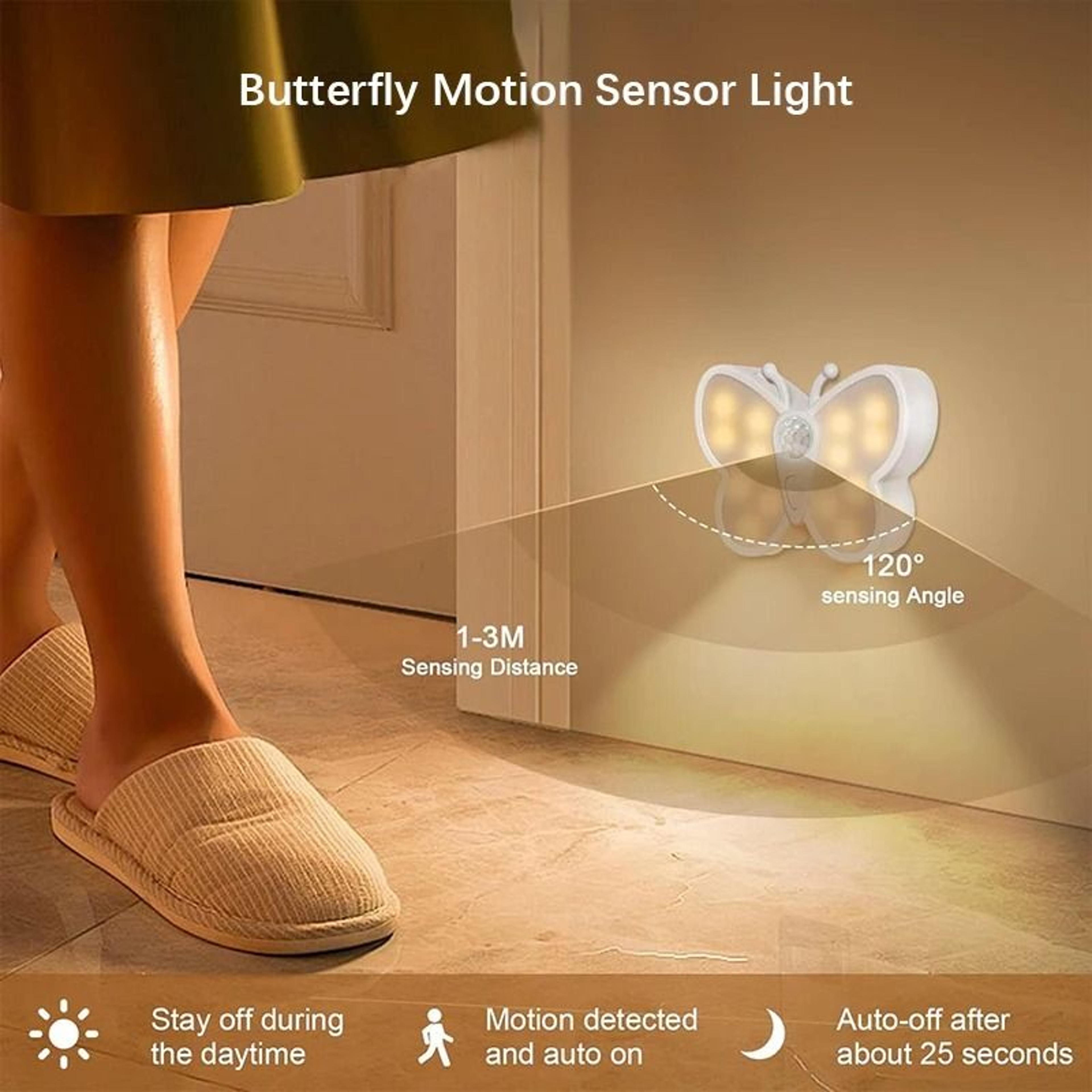 Smart Motion Sensor LED Night Light With 3 Color Modes USB Rechargeable 4