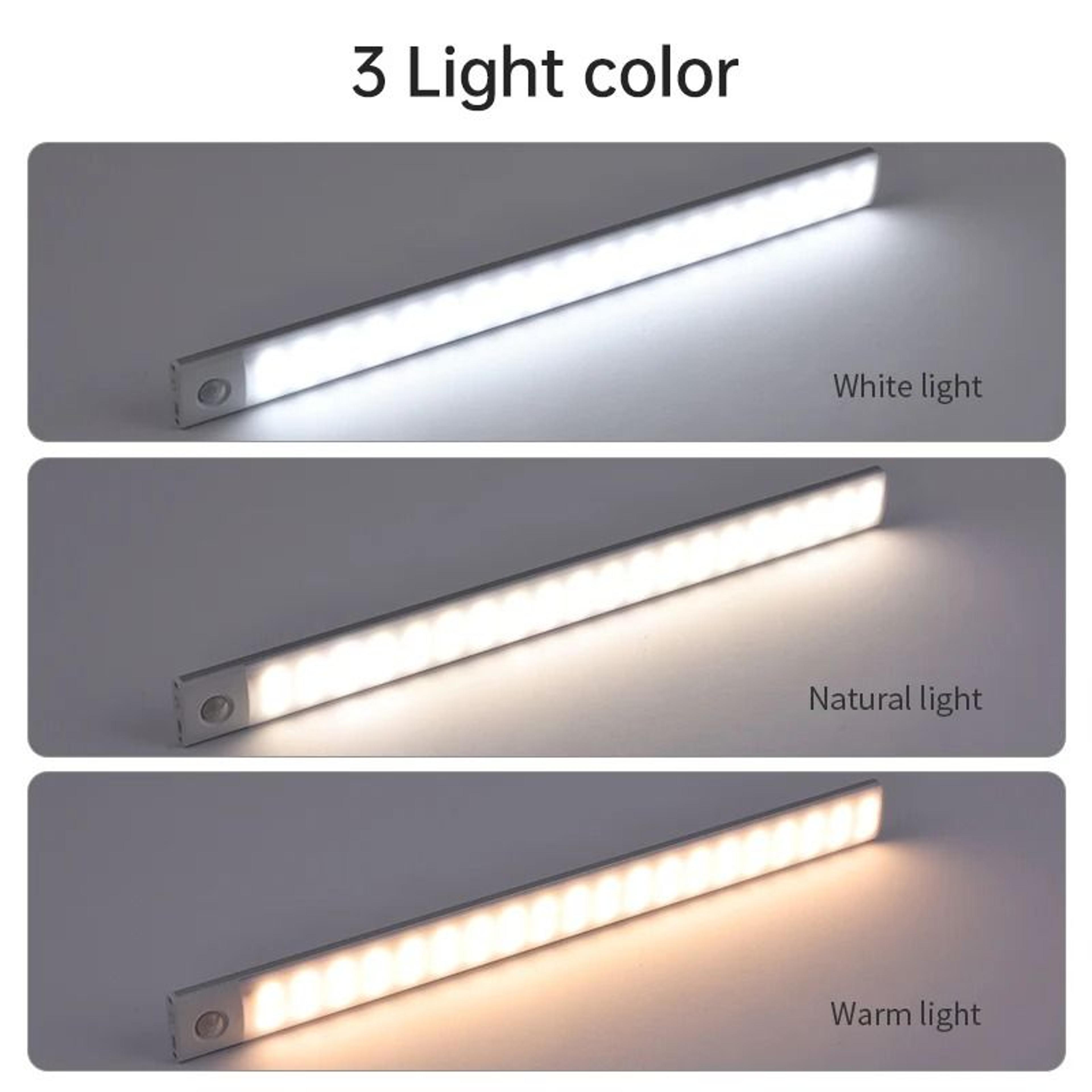 Wireless PIR Motion Sensor LED Night Light Bar USB Rechargeable UnderCabinet Lamp 1