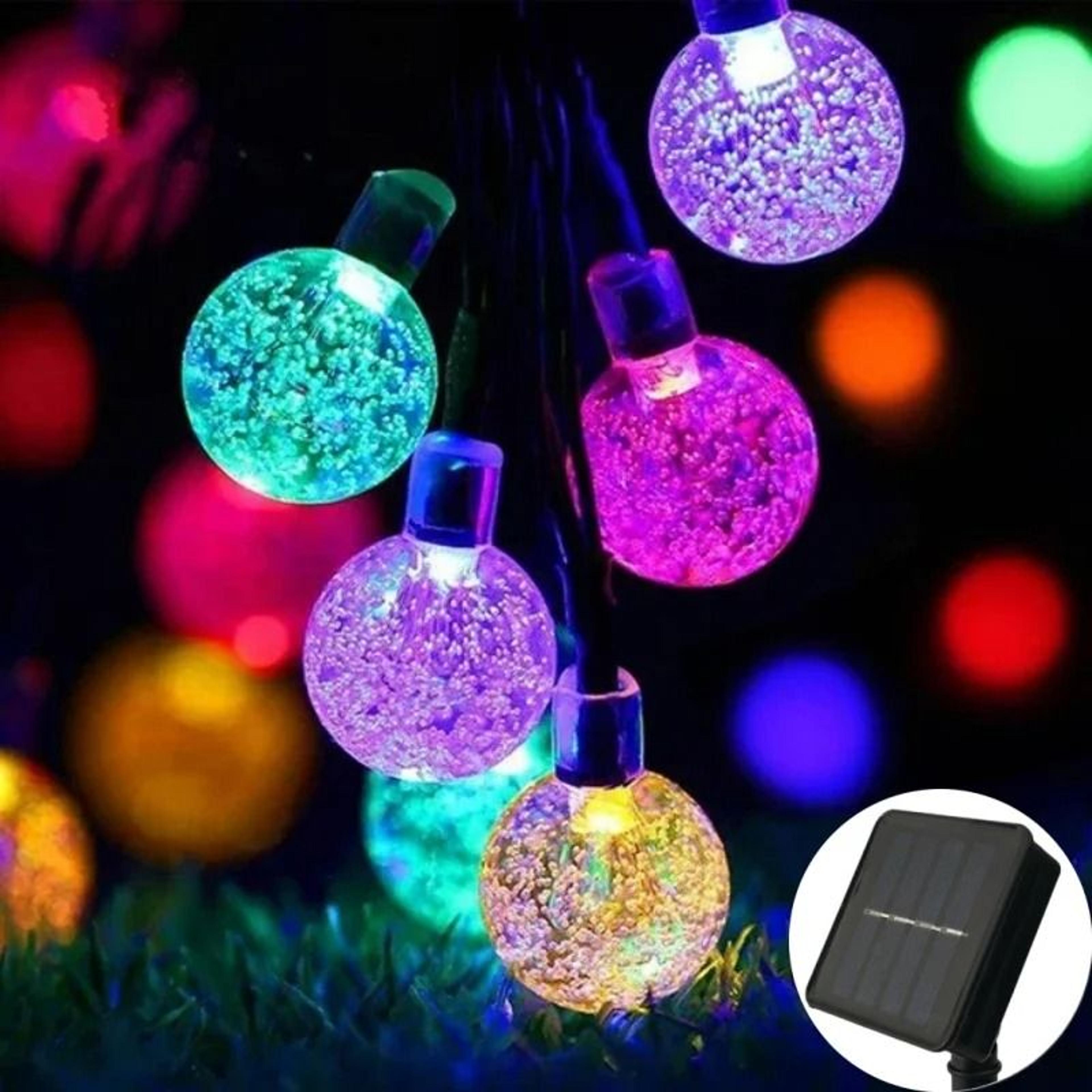 Solar Crystal Globe LED String Lights 60 LED 8 Modes IP65 Waterproof 7