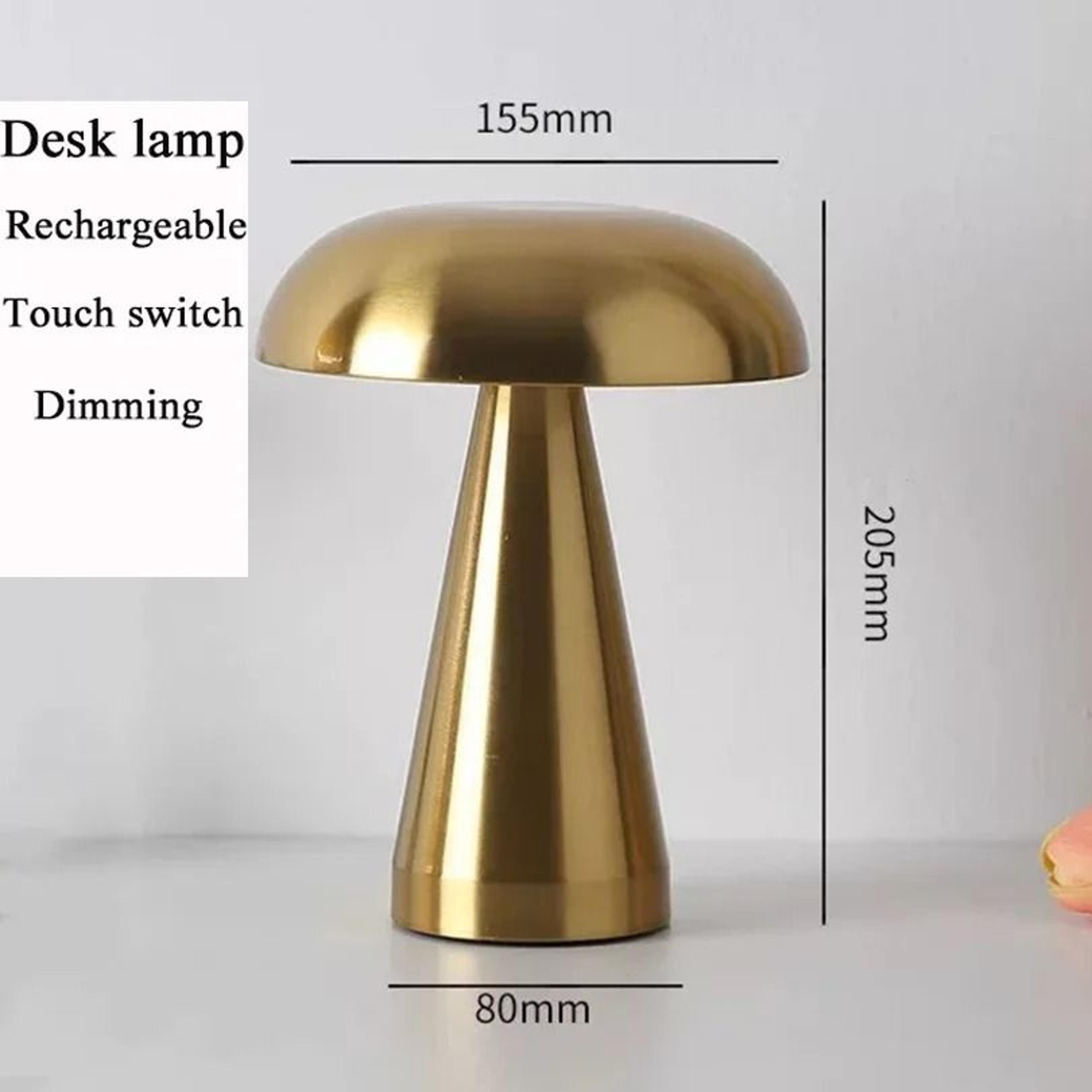 Retro Rechargeable Mushroom LED Table Lamp With Touch Sensor 7